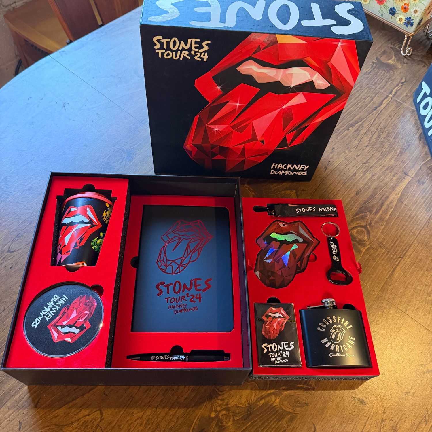 Rolling Stones Tour '24 Hackney Diamonds VIP Merchandise box, opened but not used, (2 avail.)