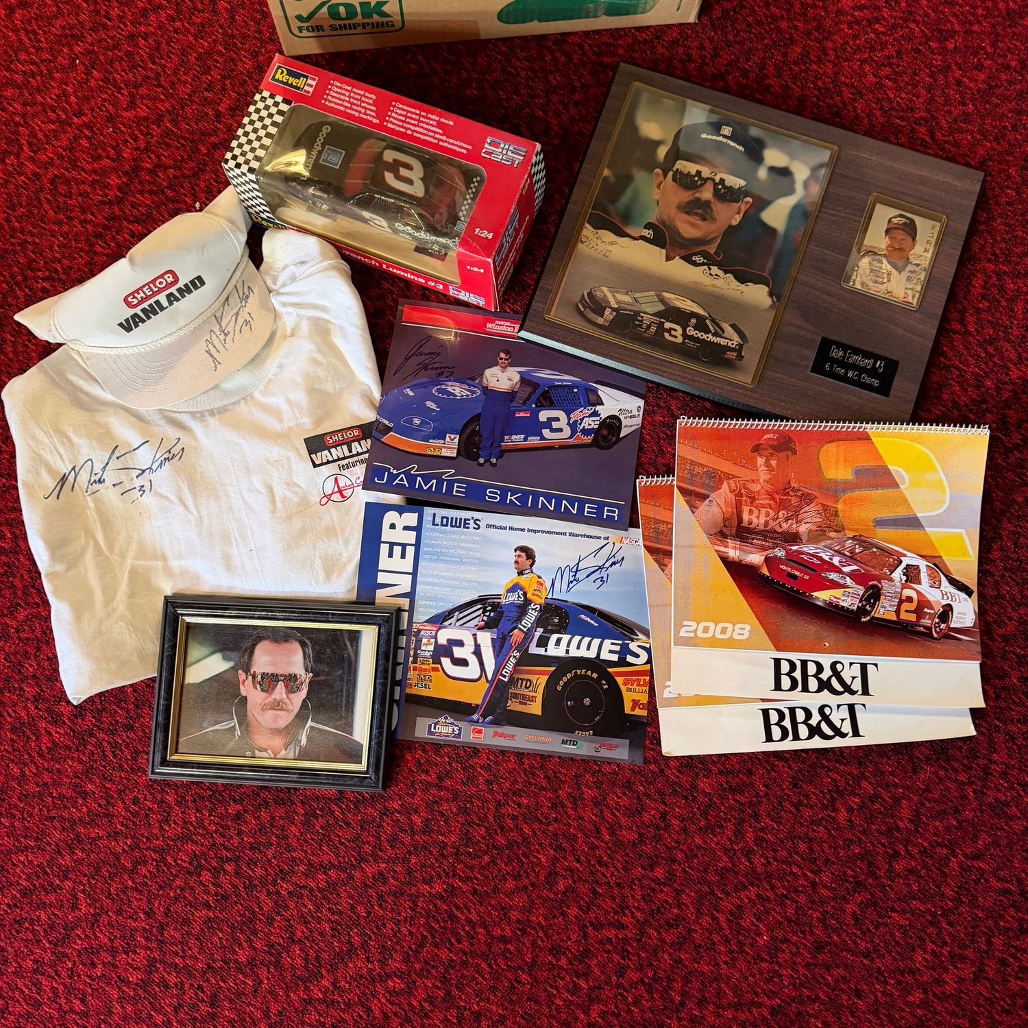 Box lot of Car Racing memorabilia