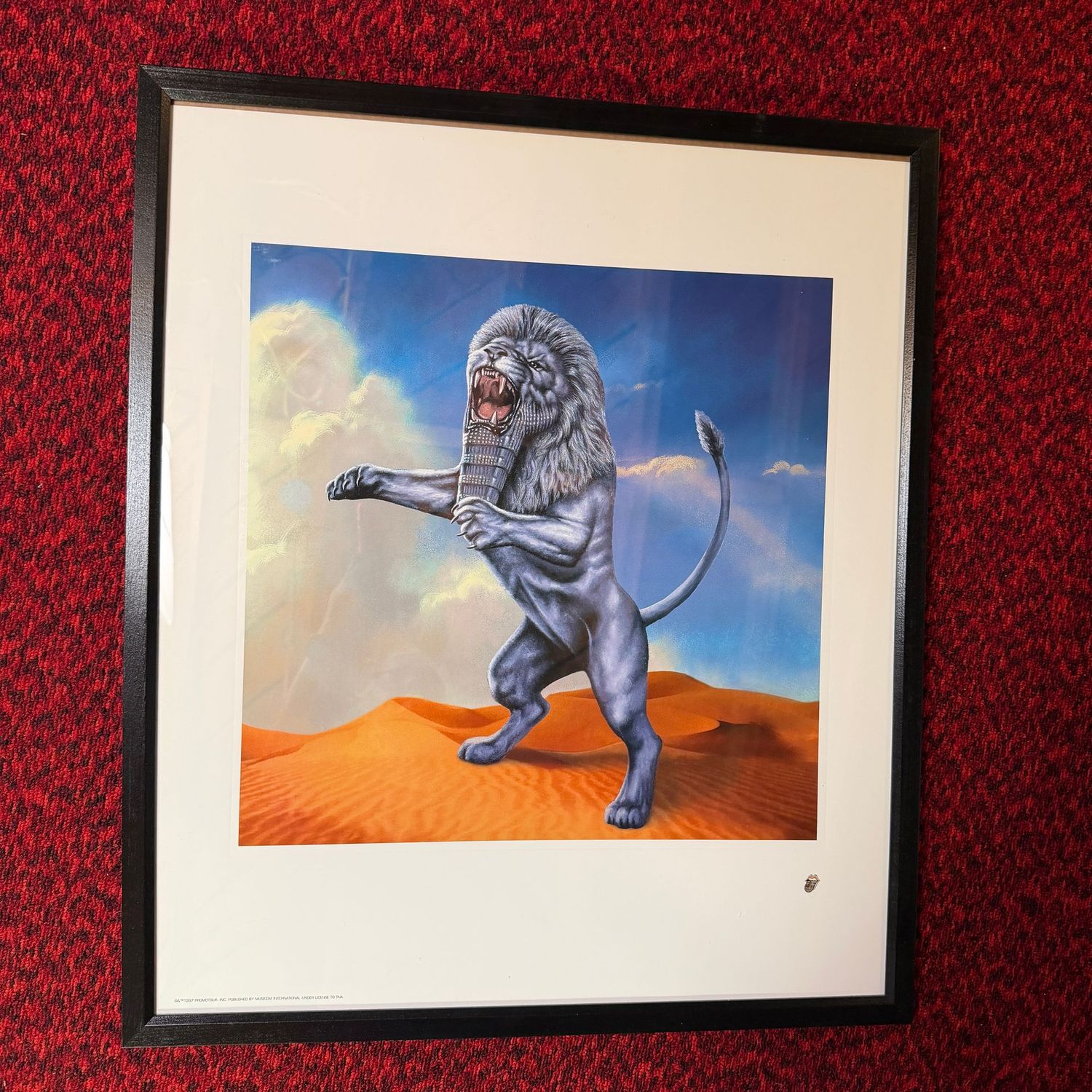 Rolling Stones Bridges to Babylon framed poster 27" x 23"