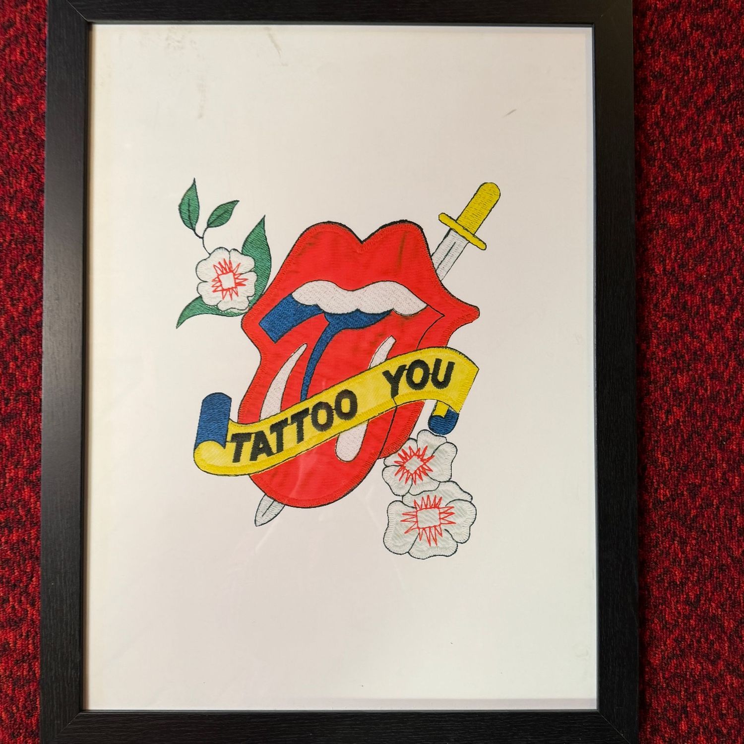 Rolling Stones framed poster 27" x 20", Tattoo You Tongue