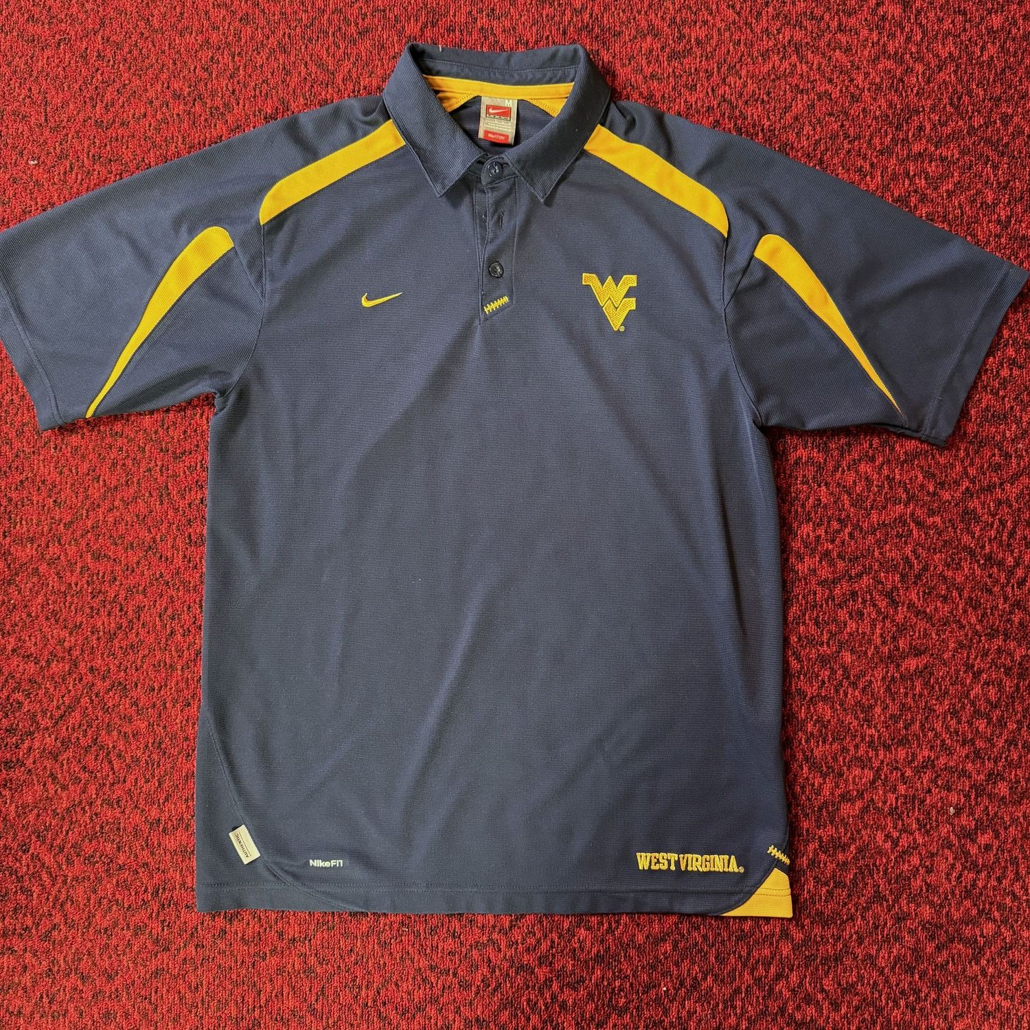 Nike Fit WVU polo shirt, size M