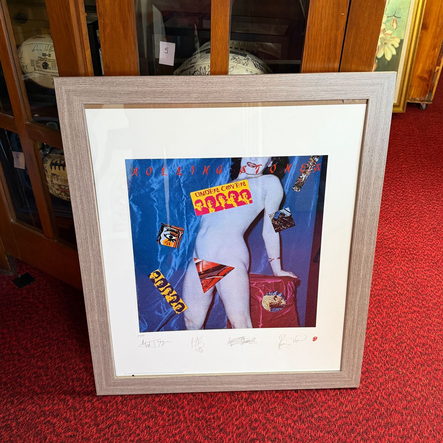 Rolling Stones large framed Undercover limited edition print, 1994, 31" x 26"