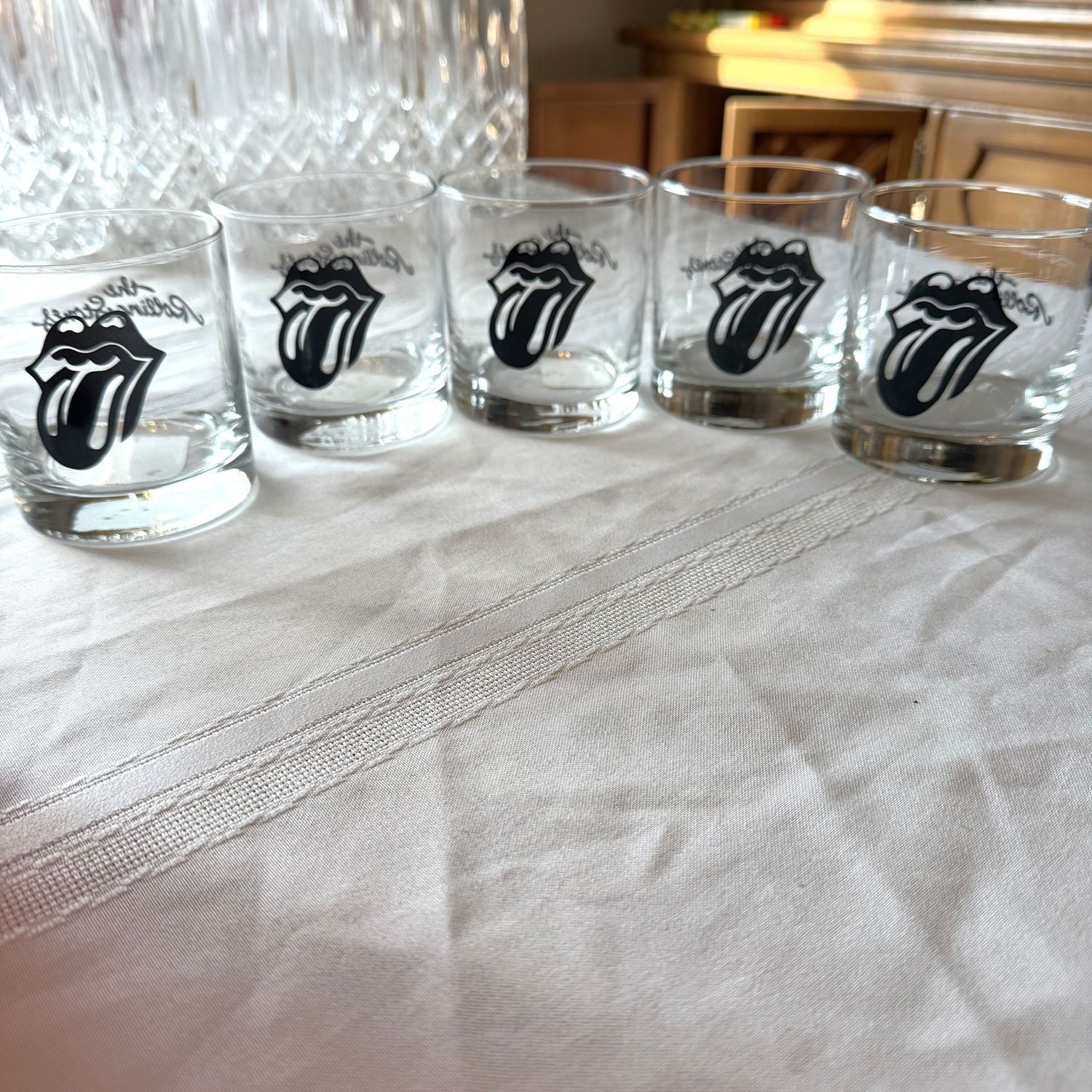 Set of 5 Rolling Stones highball glasses