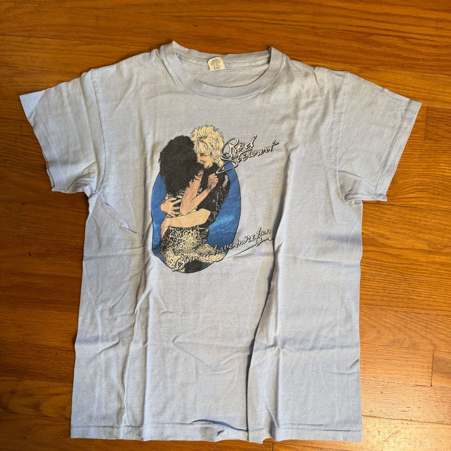 Rod Stewart Blondes Have More Fun t-shirt size L