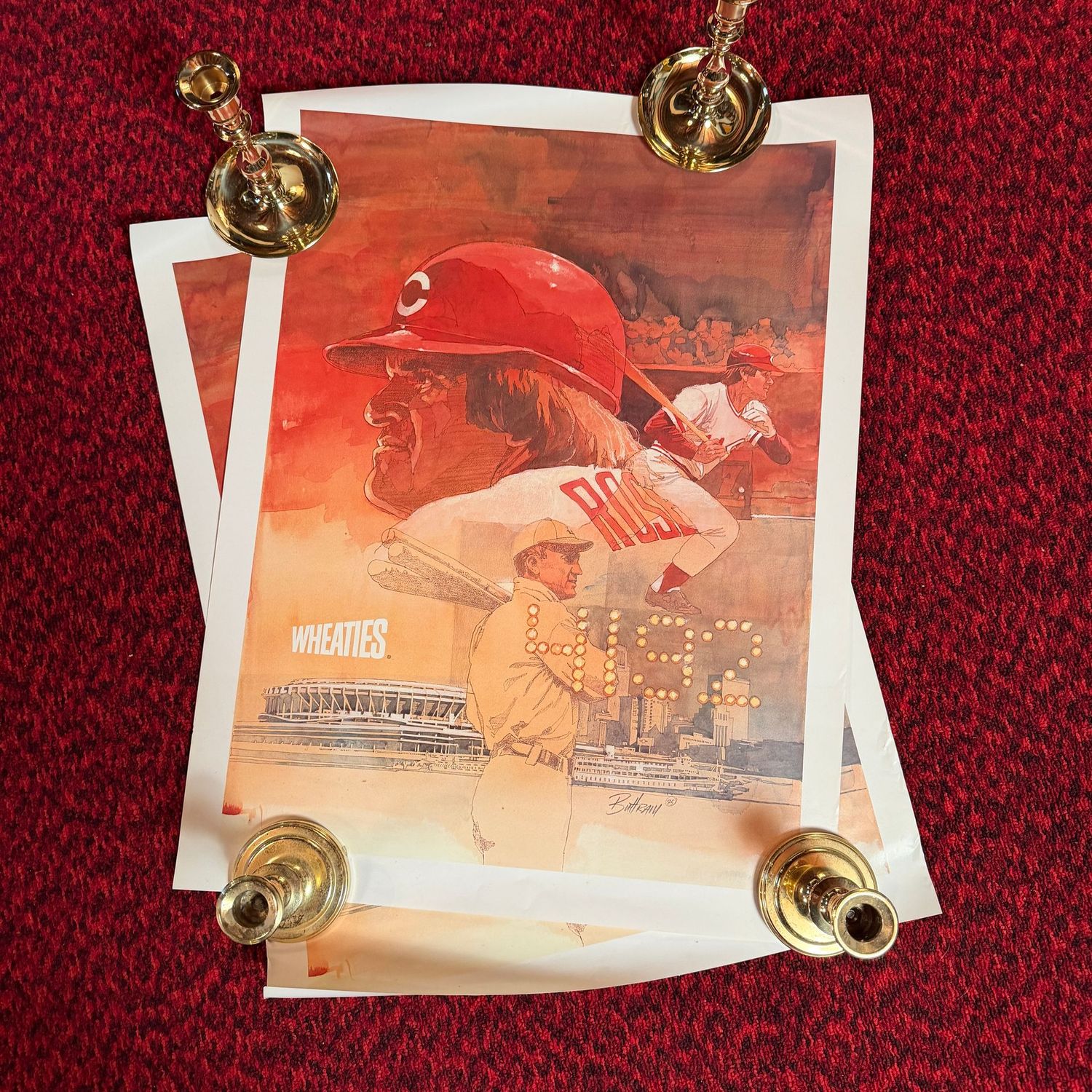 Poster #15 Pete Rose Wheates, two posters, 23" x 17