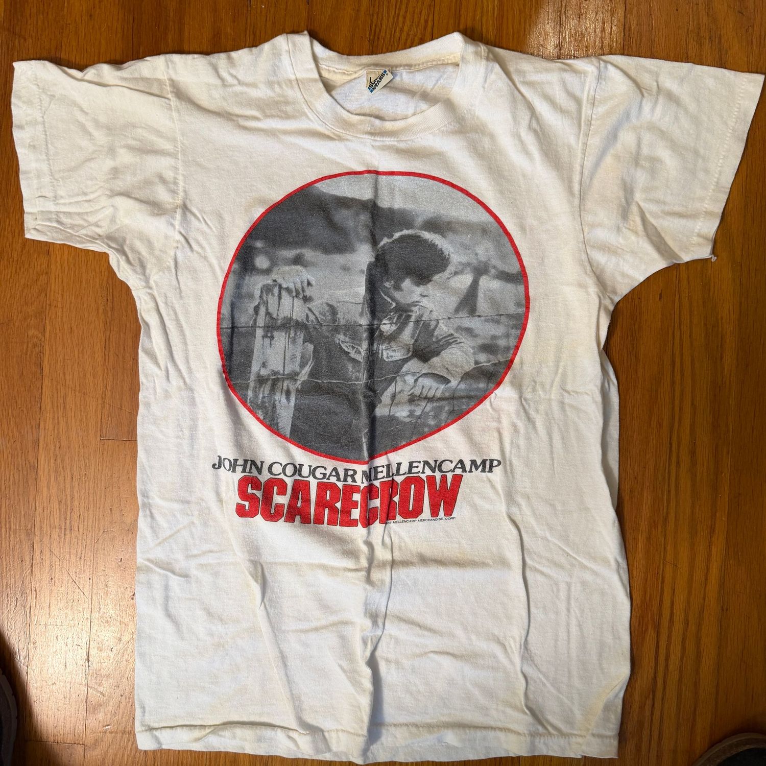 John Cougar Mellencamp Scarecrow Tour t-shirt, 1985, size L