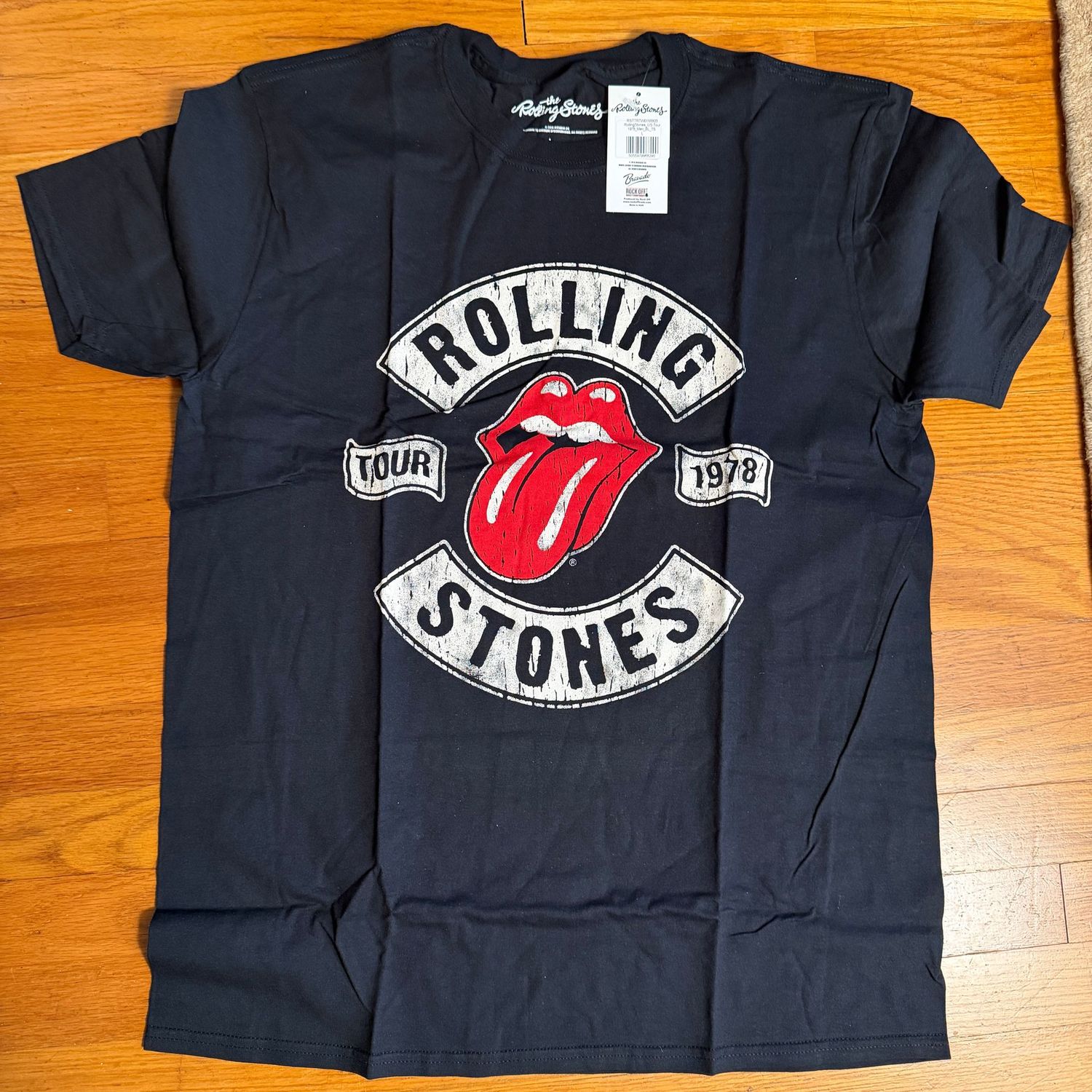 Rolling Stones 1978 tour logo t-shirt, new with tags (2 avail.), size L