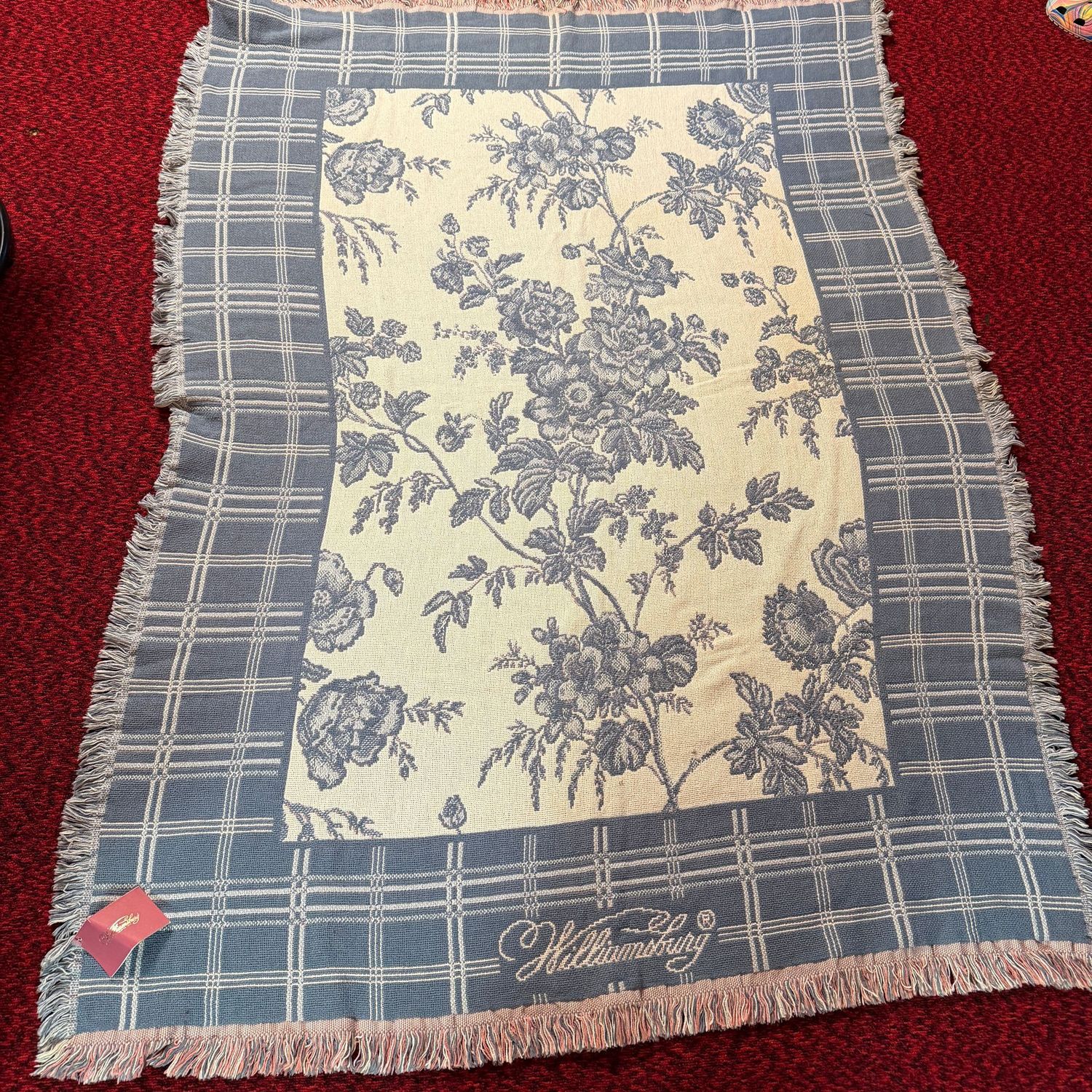 Williamsburg Berkeley Toile throw blanket