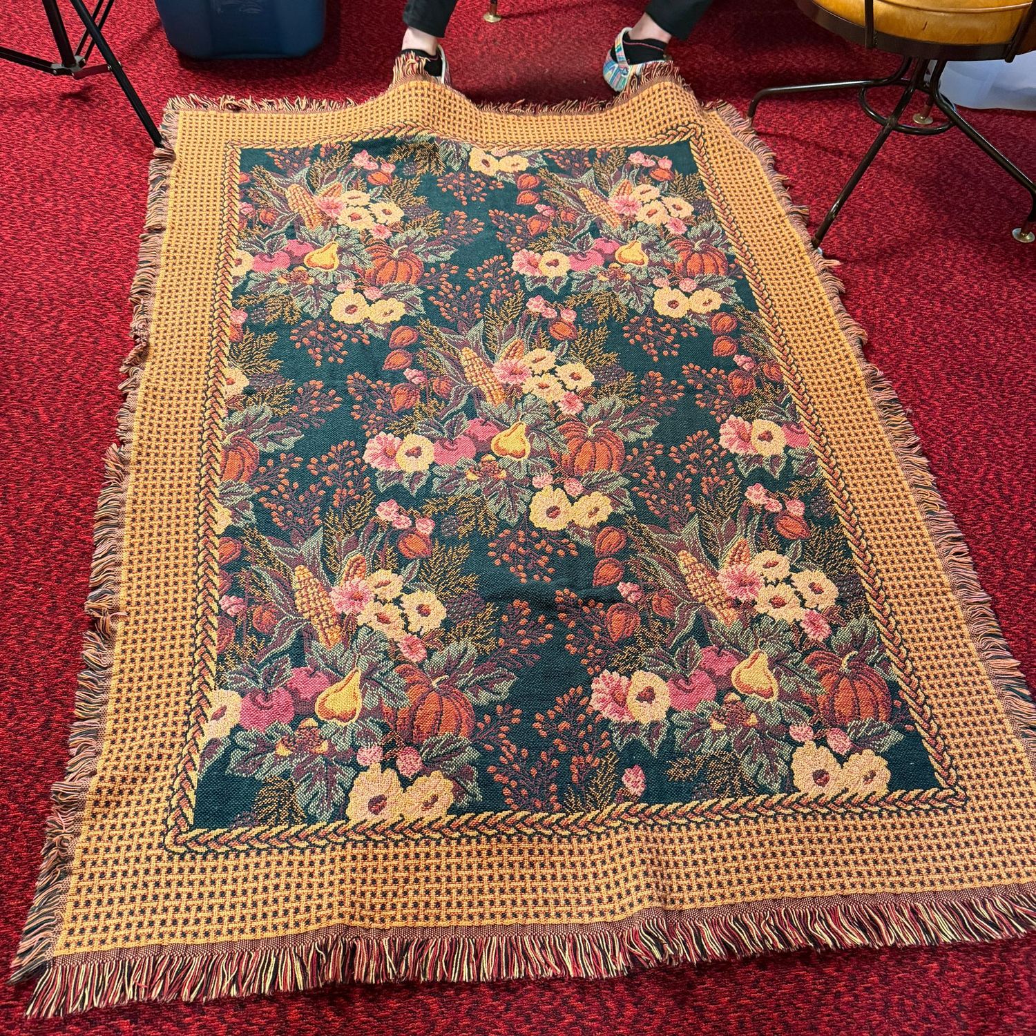 Fall harvest throw blanket