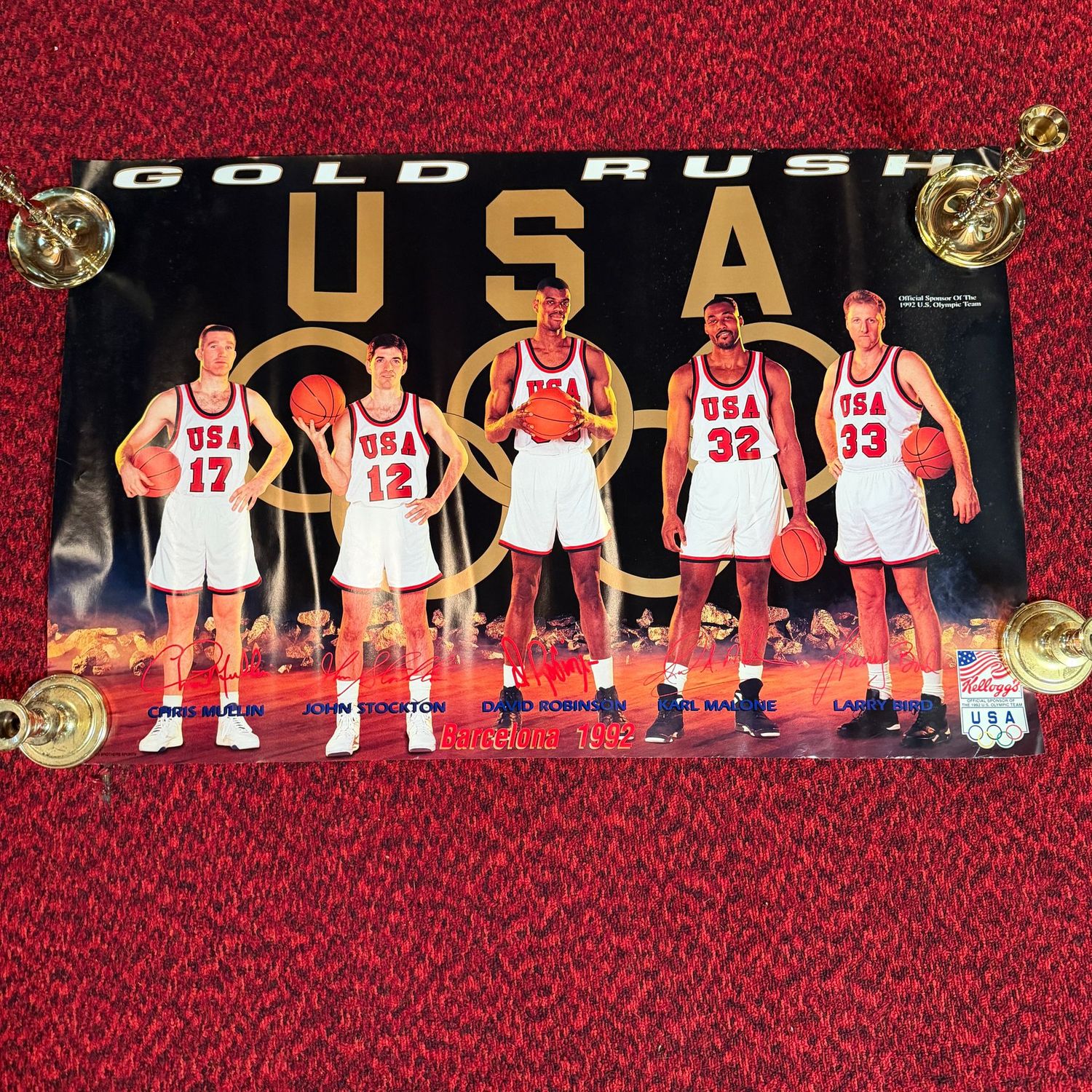 Poster #8 Gold Rush USA Olympic basketball poster, 34" x 22"