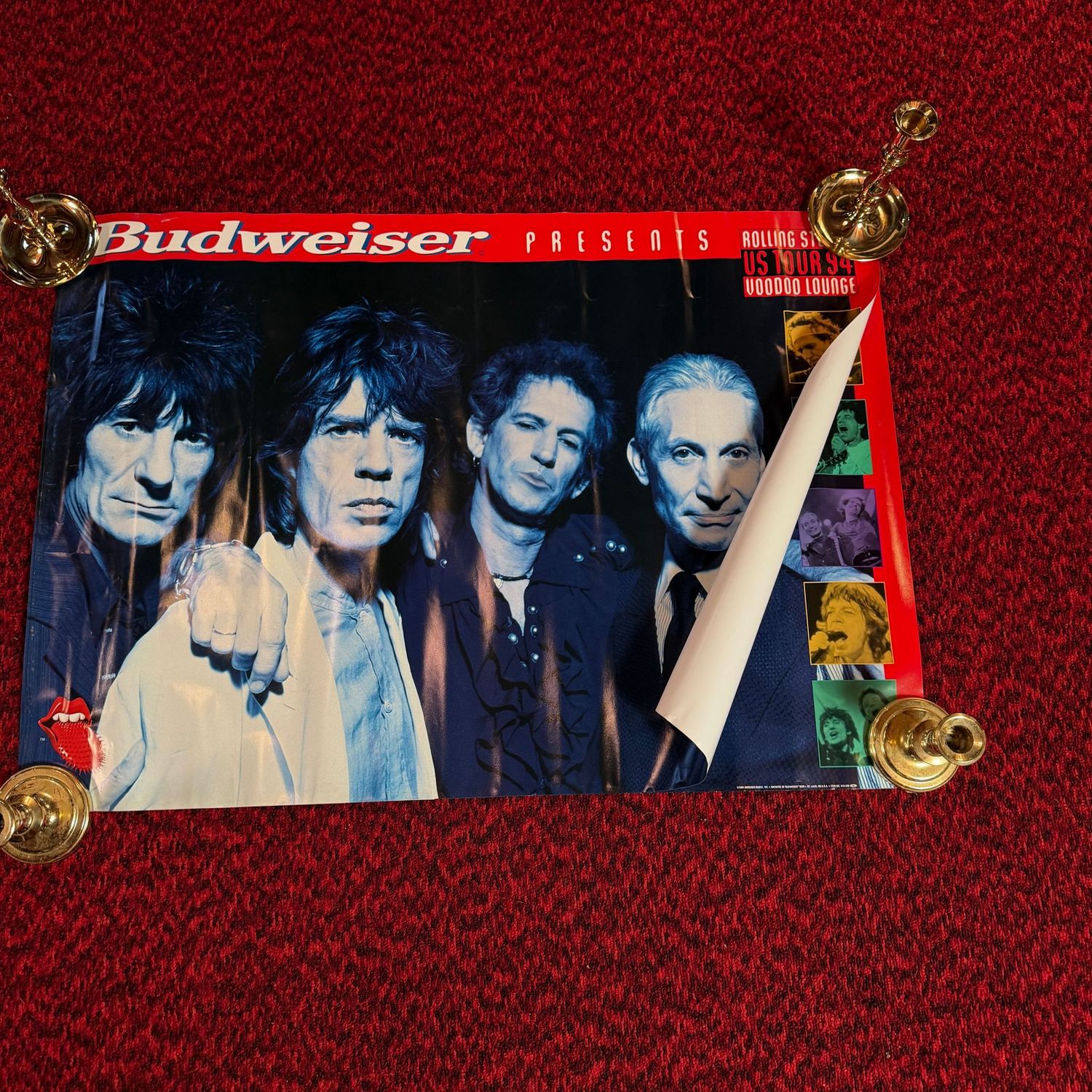 Poster #4 Rolling Stones Budweiser, two posters in this lot, 30" x 22"