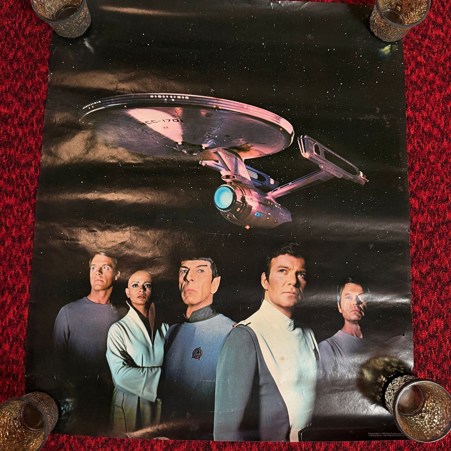 Poster #18 Star Trek, vintage 1978, 23" x 19", minor wear from storage