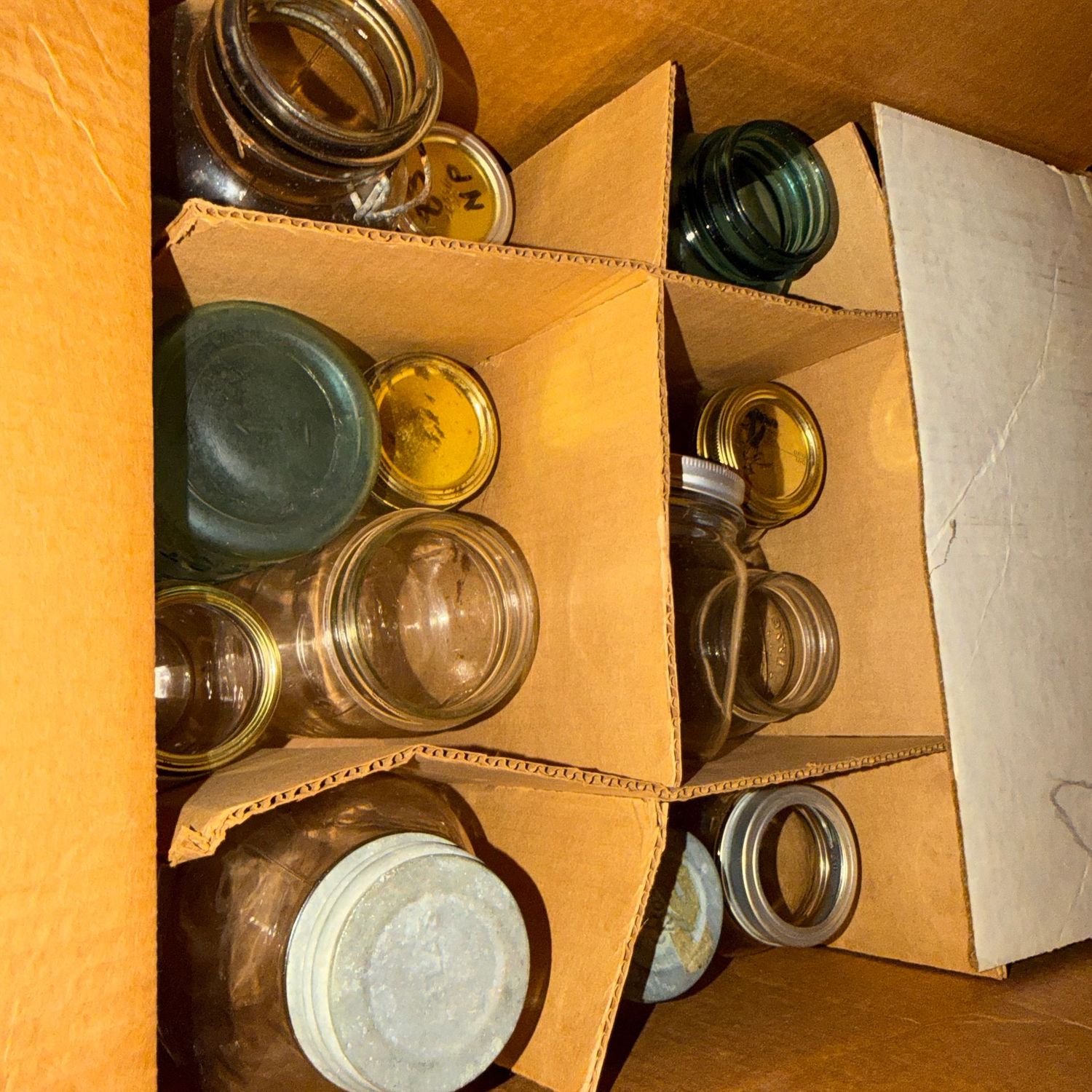 Big mystery box of about 12-15 jars, canning jars (This item is heavy & in the Lower Level)