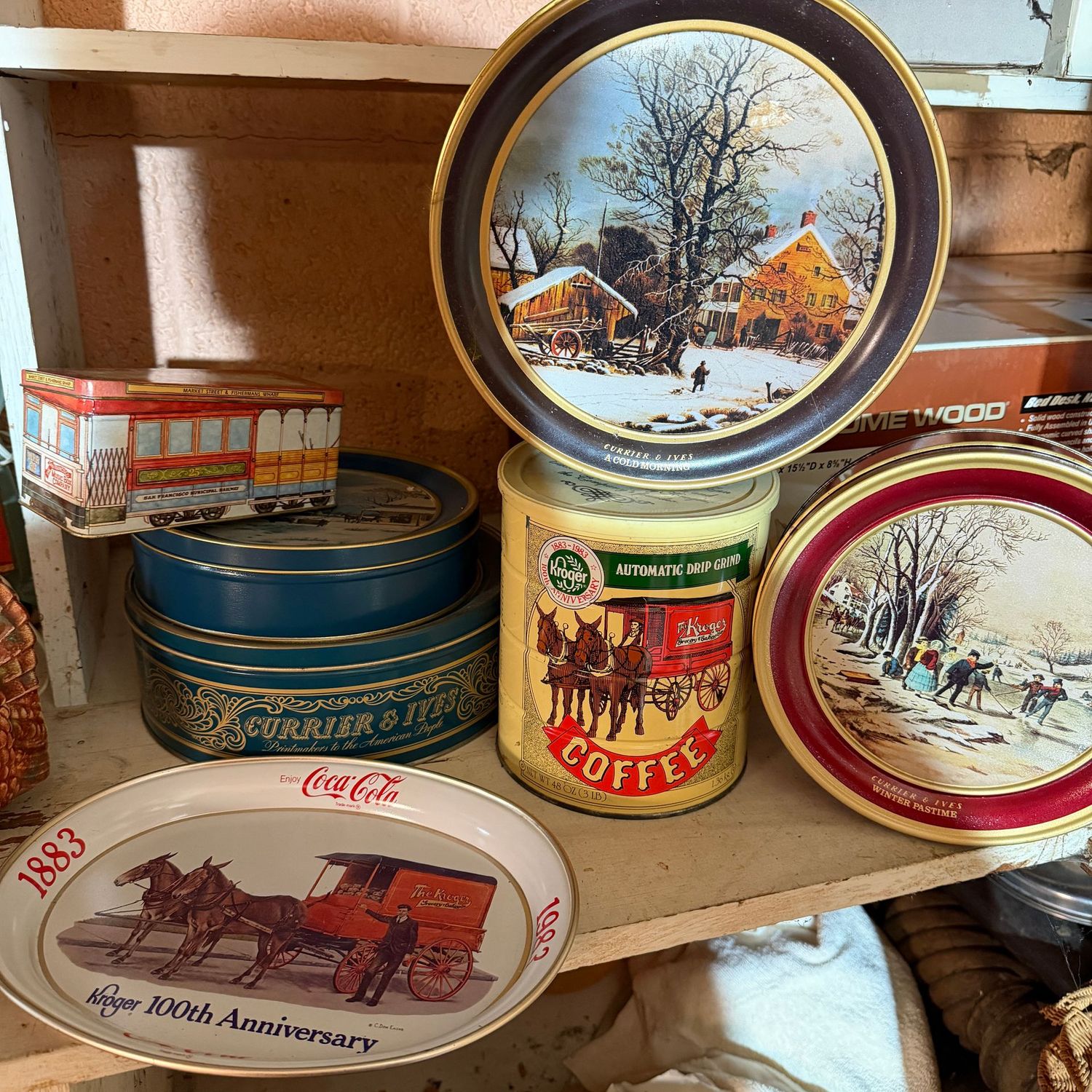 Group of vintage tins