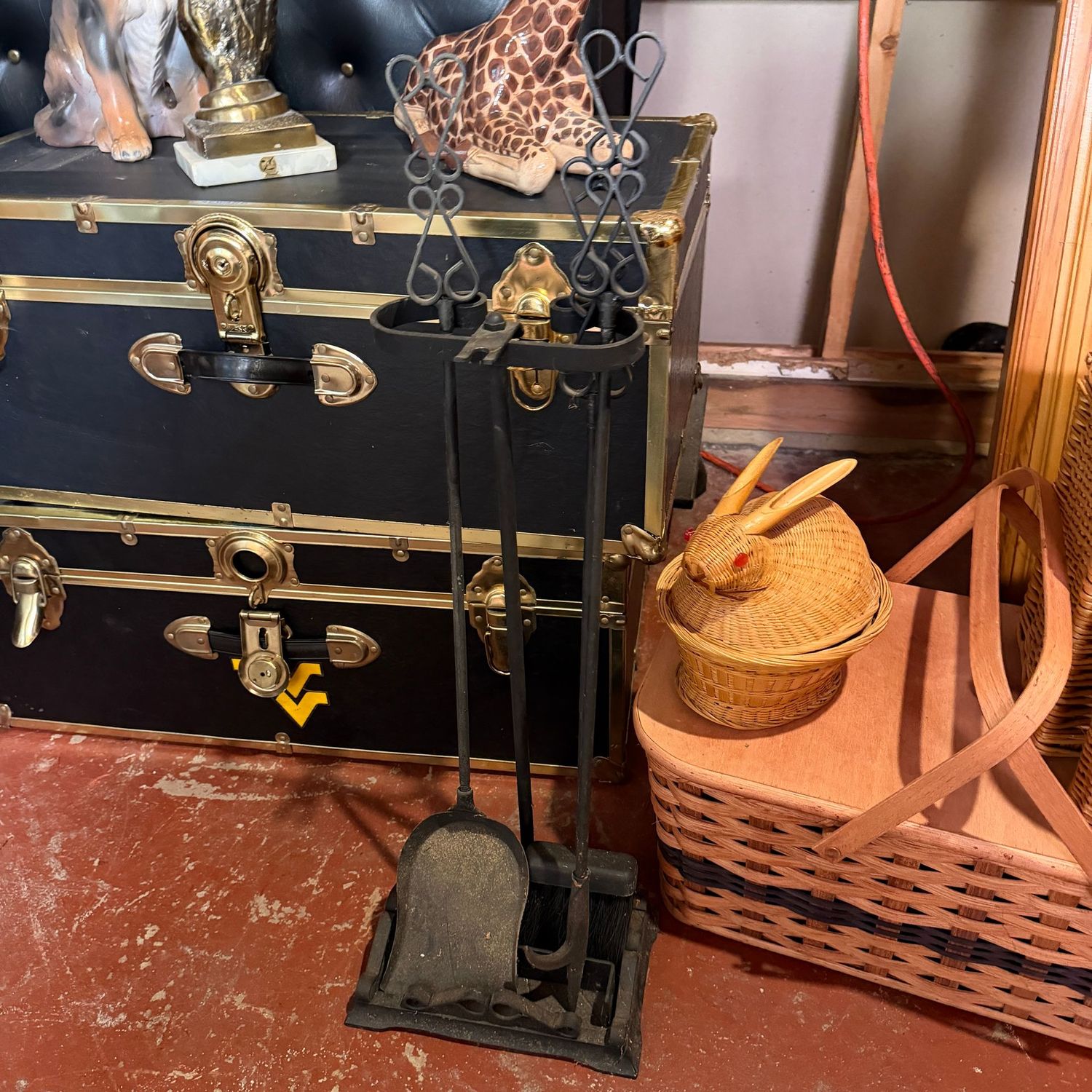 Ironwork wrought iron fireplace set