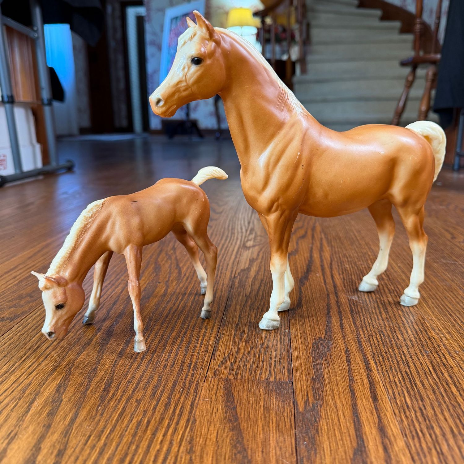 Breyer Palomino horse and foal