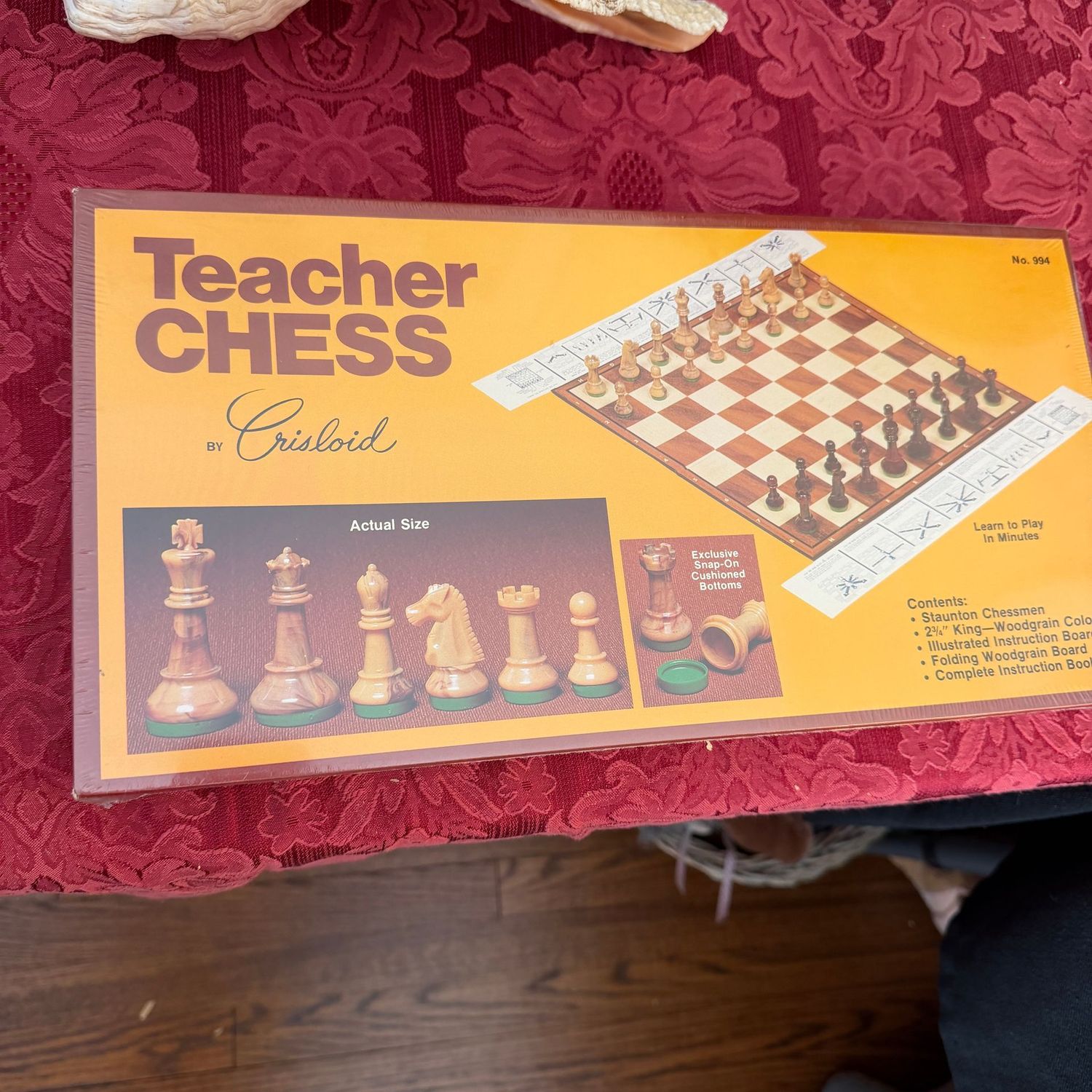 Vintage unopened box, Crisloid Teacher Chess