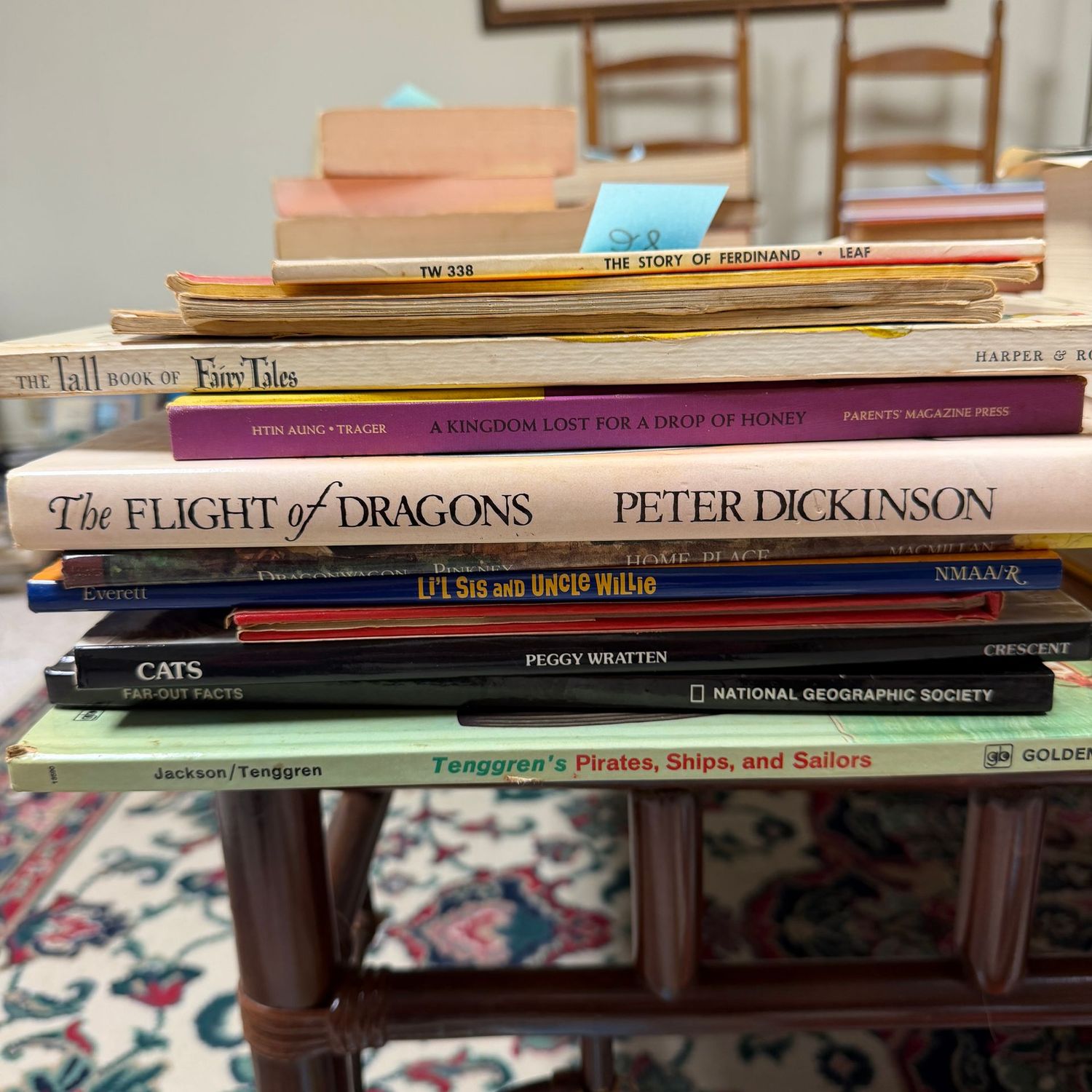 Book lot #28, including The Flight of Dragons, The Story of Ferdinand