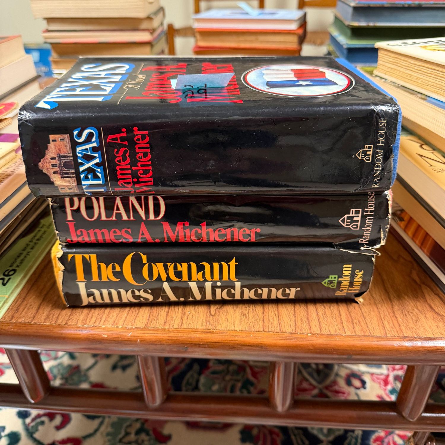 Book lot #29, including Michener's Texas, Poland, The Covenant Book lot #29, including Michener's Texas, Poland, The Covenant