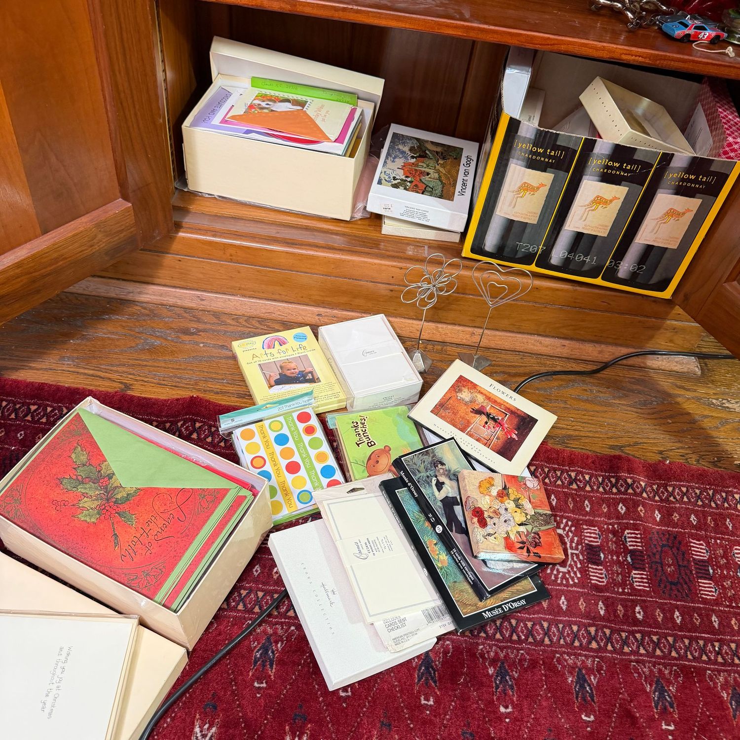 Shelf of greeting cards, variety of styles