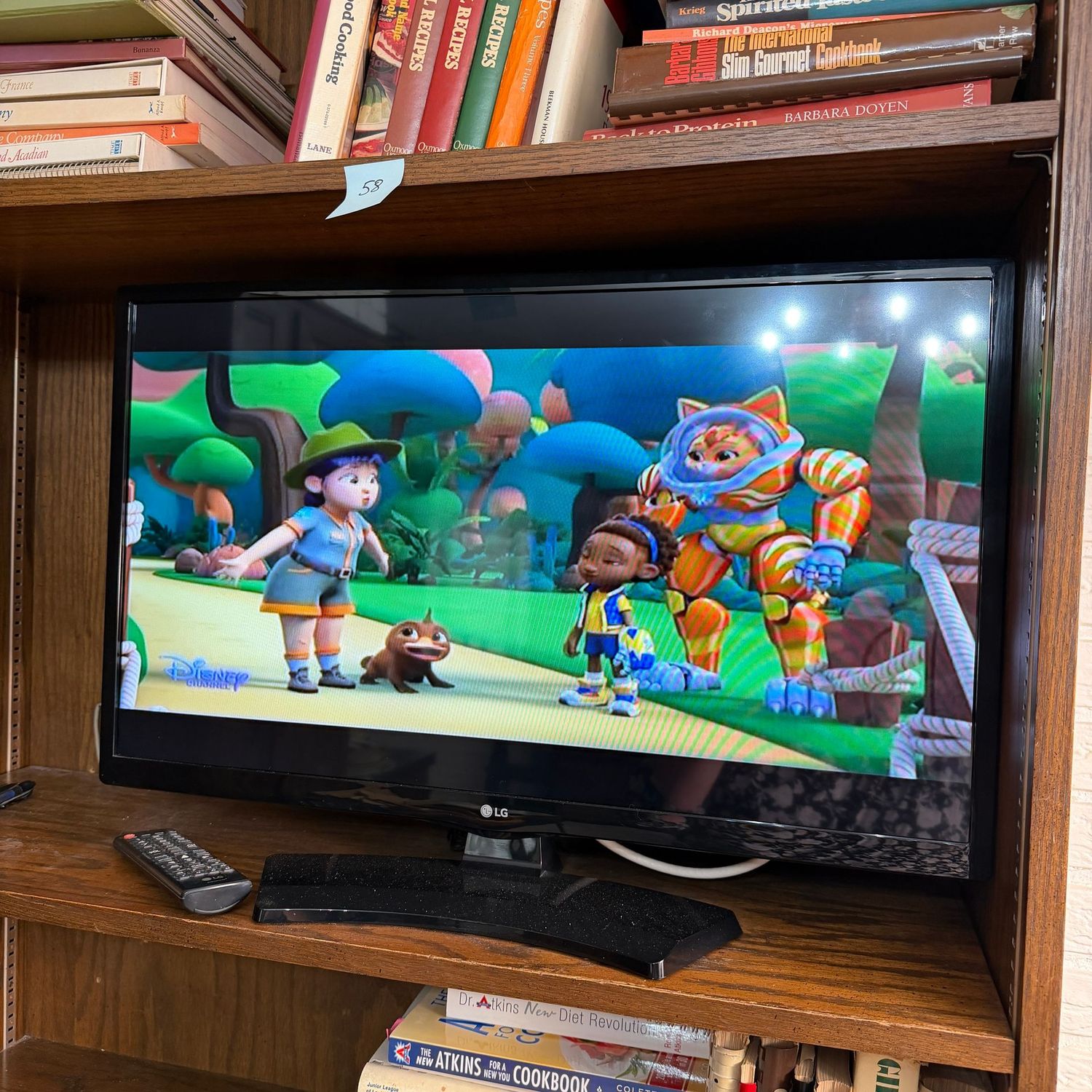 LG 28" flat screen tv, television (2016), with controller