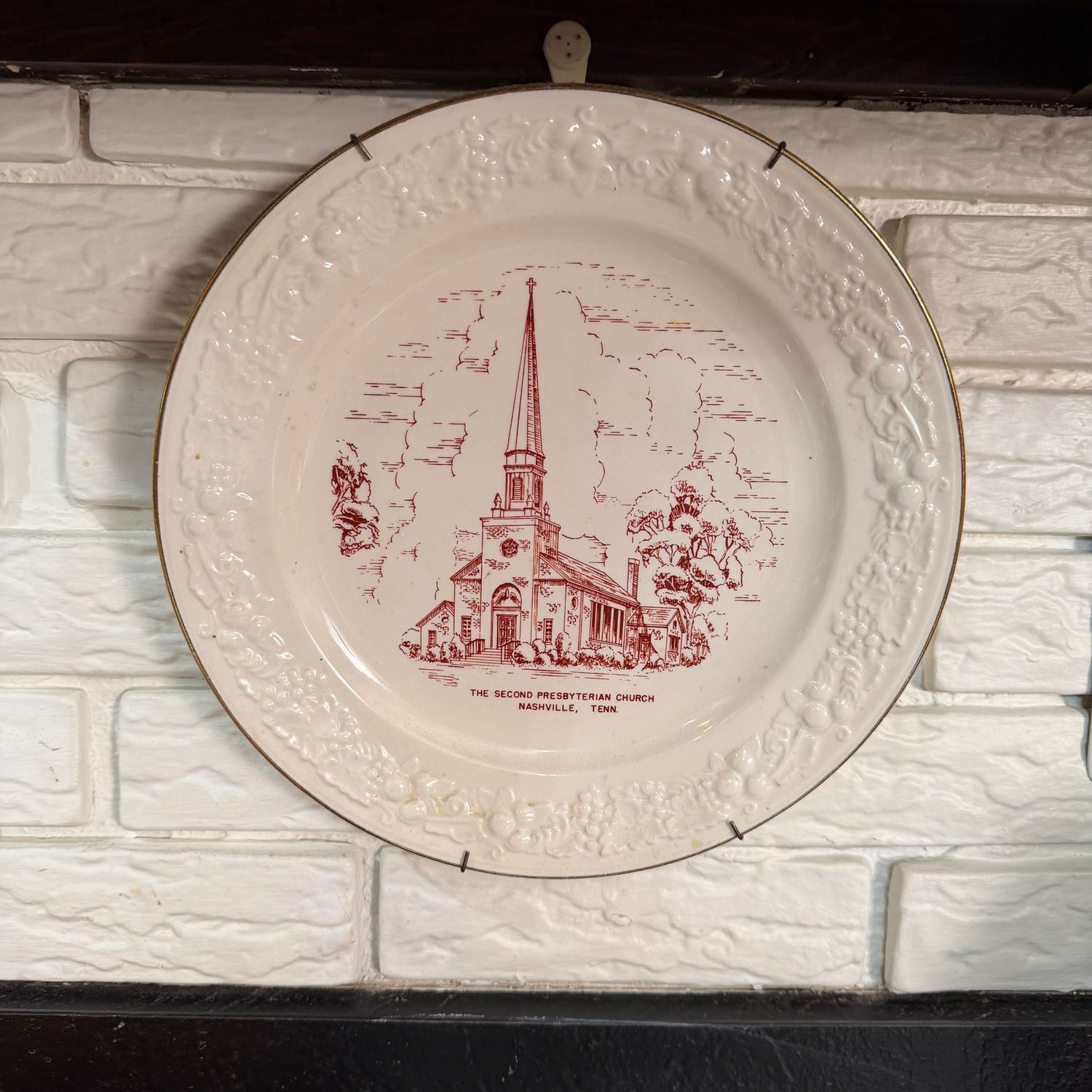 Second Presbyterian Church, Nashville, TN decorative plate, Home Laughlin