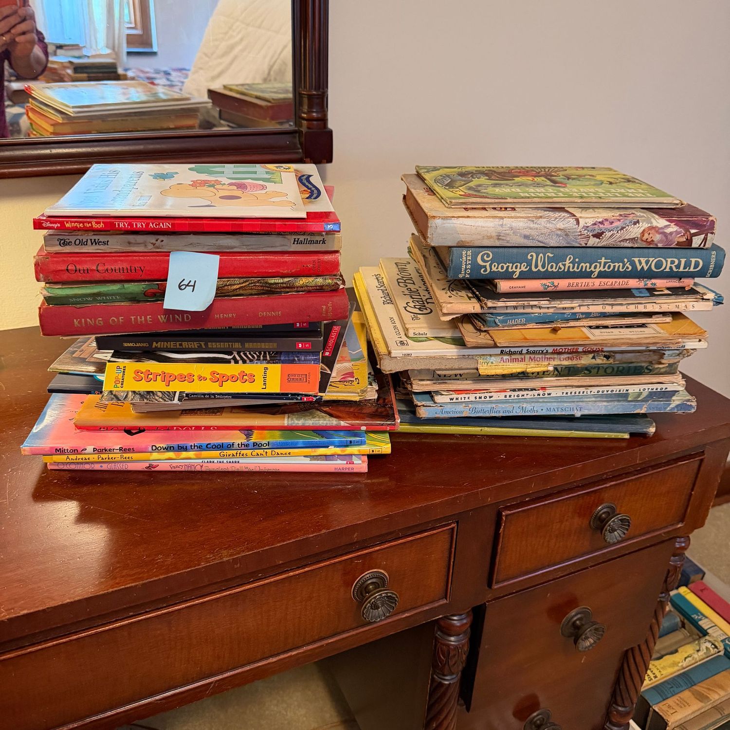 Book lot #64, mostly vintage children's books, some wear to all