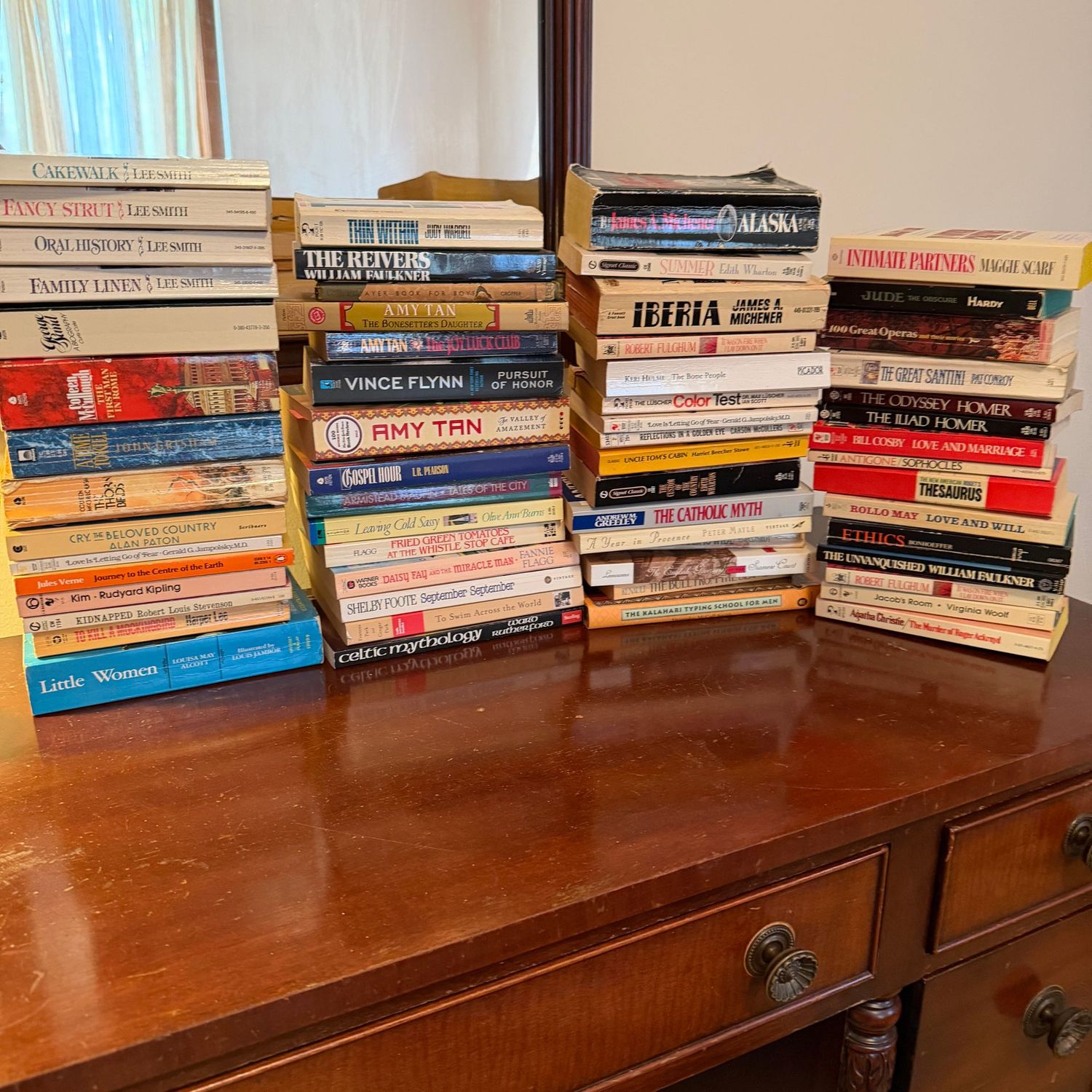 Book lot #68, paperbacks, including Little Women, Amy Tan, Lee Smith