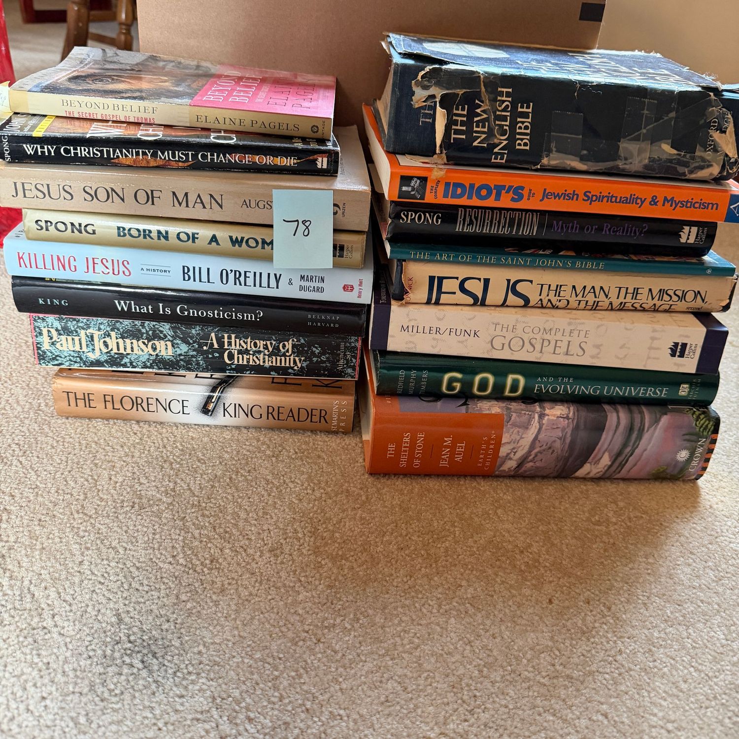 Book lot #78, including God and the Evolving Universe, Resurection Book lot #78, including God and the Evolving Universe, Resurection