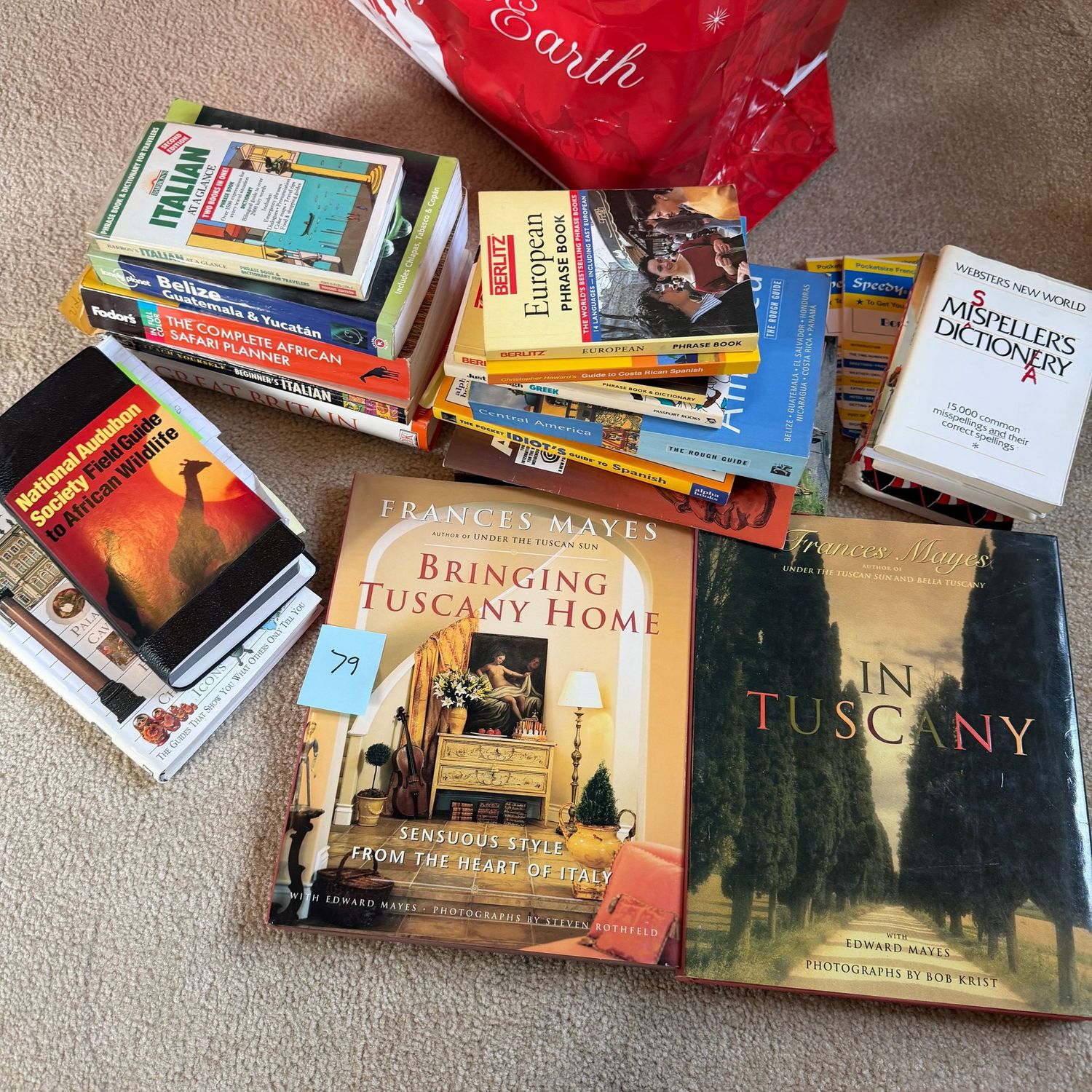 Book lot #79, including travel and Tuscany