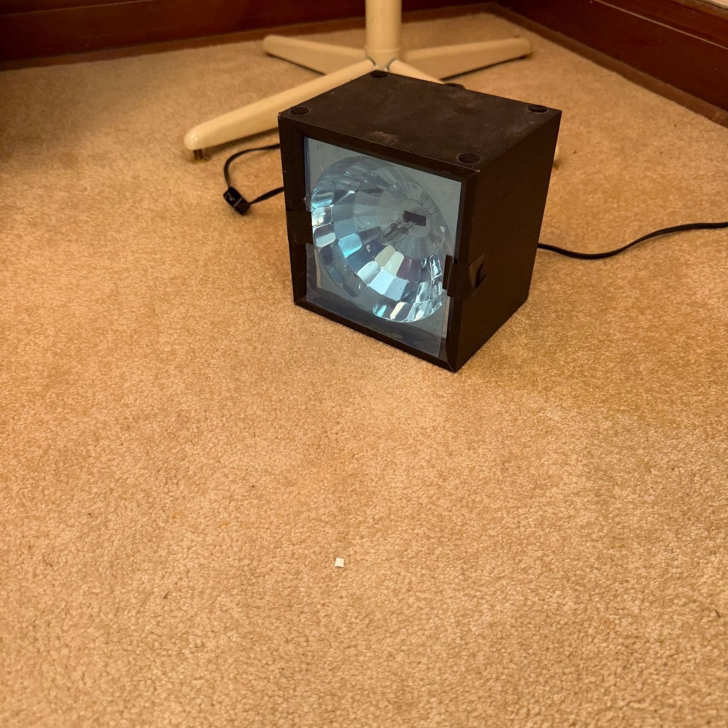 Pulsar strobe light, blue filter is taped in place