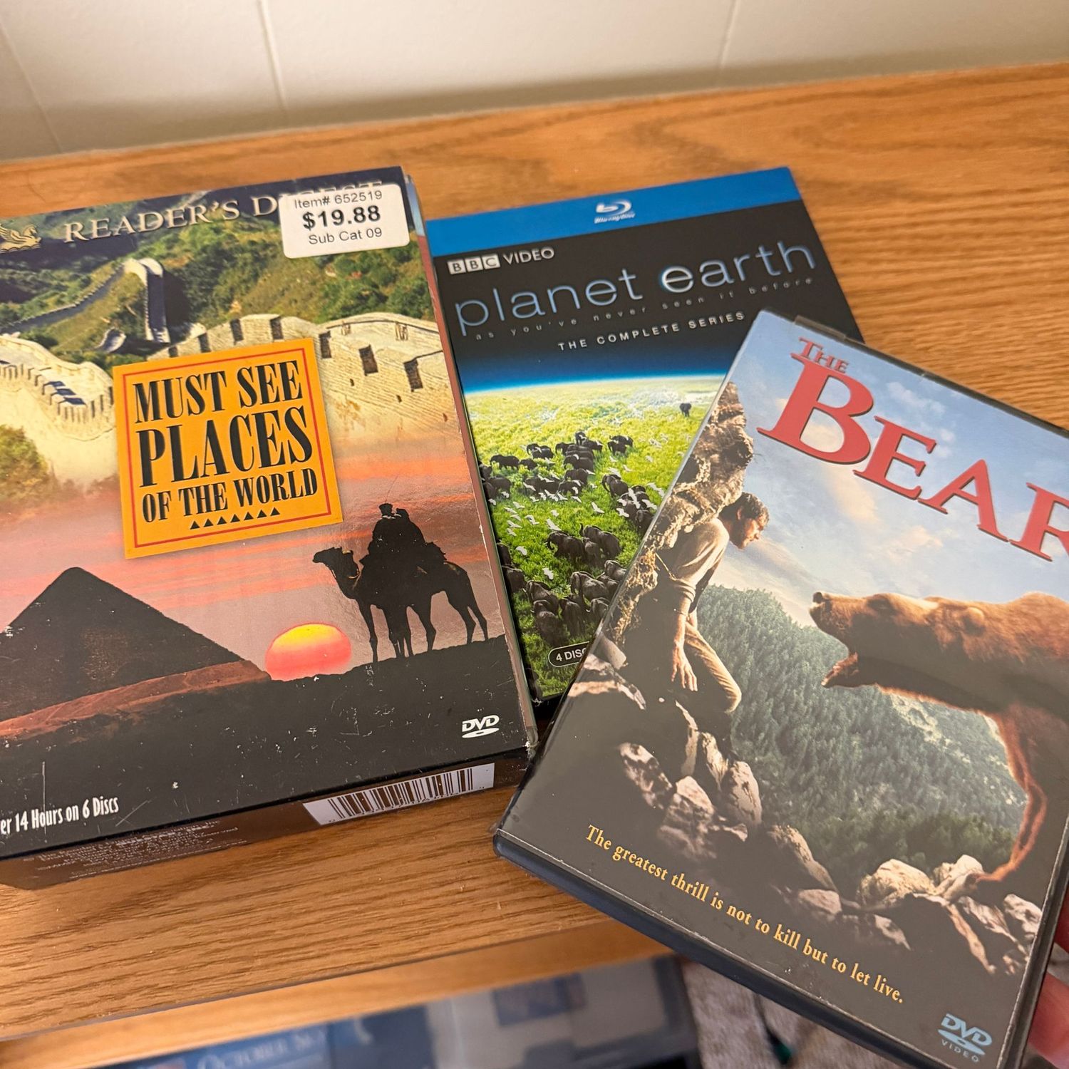 DVDs, Must See Places of the World, Planet Earth, and The Bear DVDs, Must See Places of the World, Planet Earth, and The Bear
