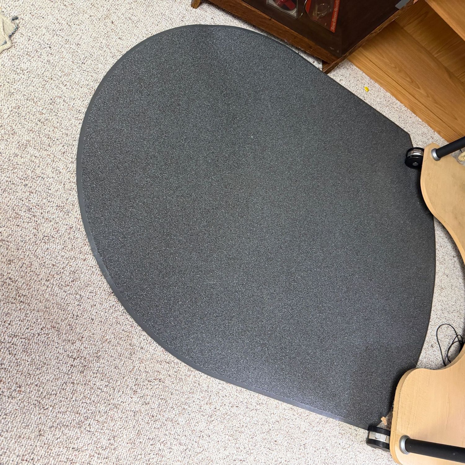 Large office chair mat for carpet, very thick and heavyweight material, 54" x 44" (This item is heavy and in the lower level)