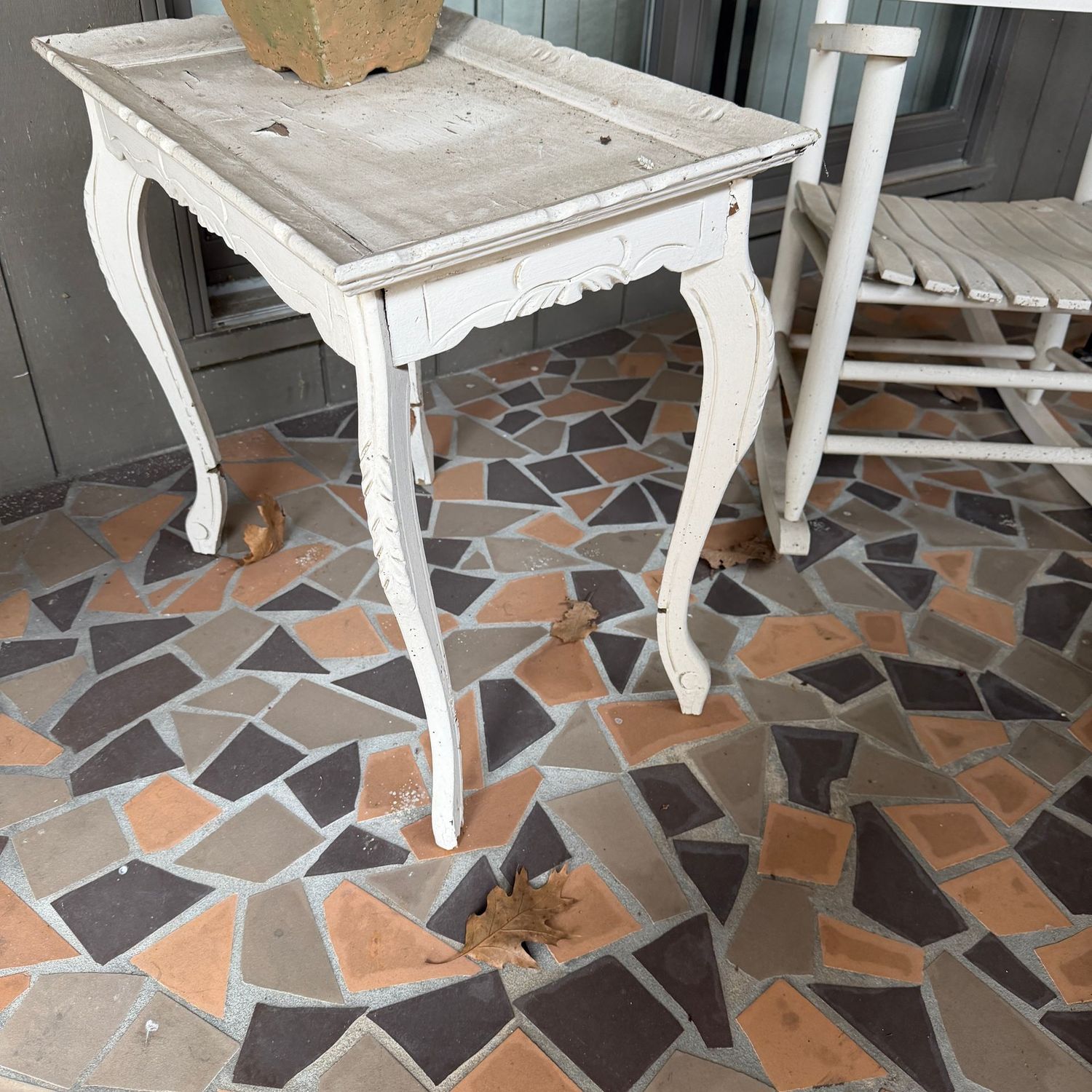 Vintage rectangular side table, ready for refurbishing, 24"H x 14"W x 22"L