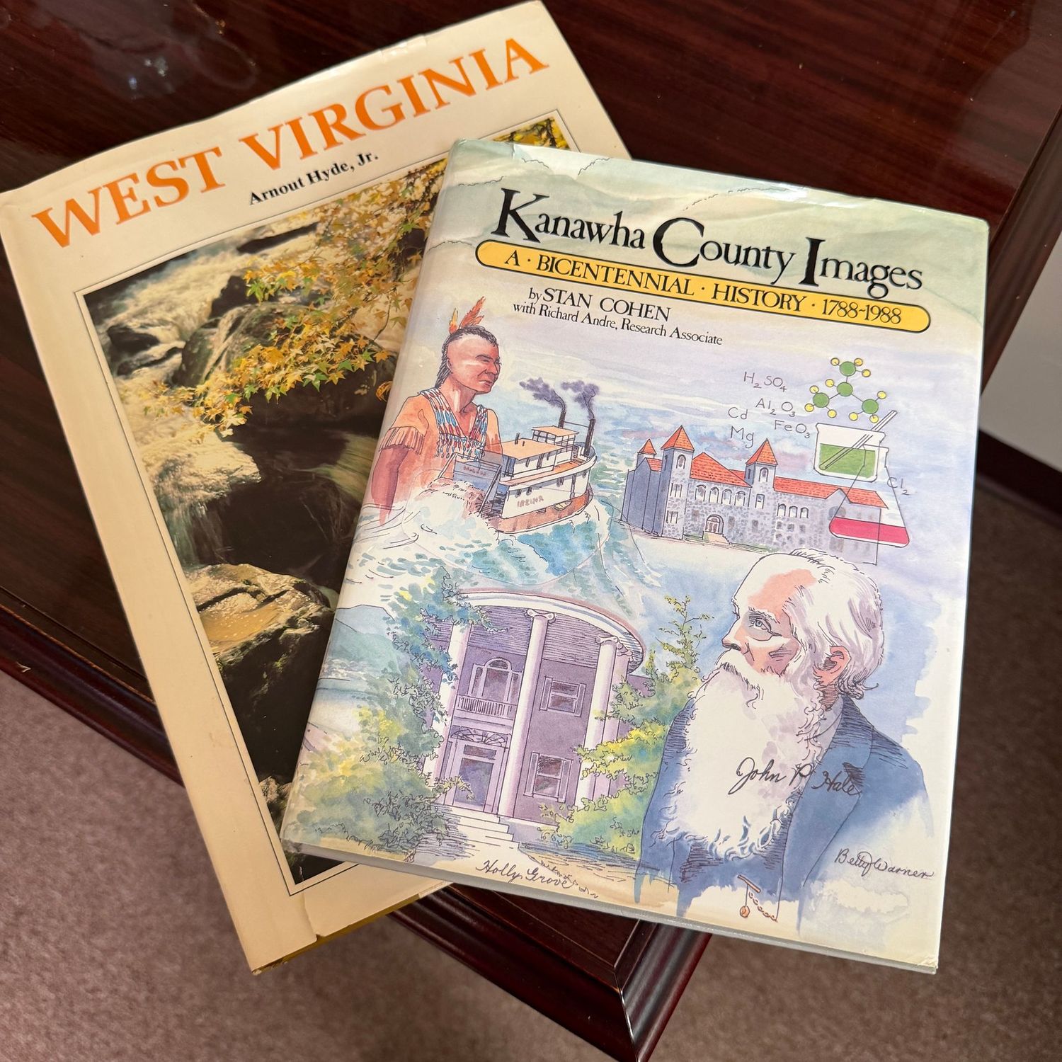 Kanawha County Images by Cohen, and a signed West Virginia book by Hyde, some wear to dust jackets