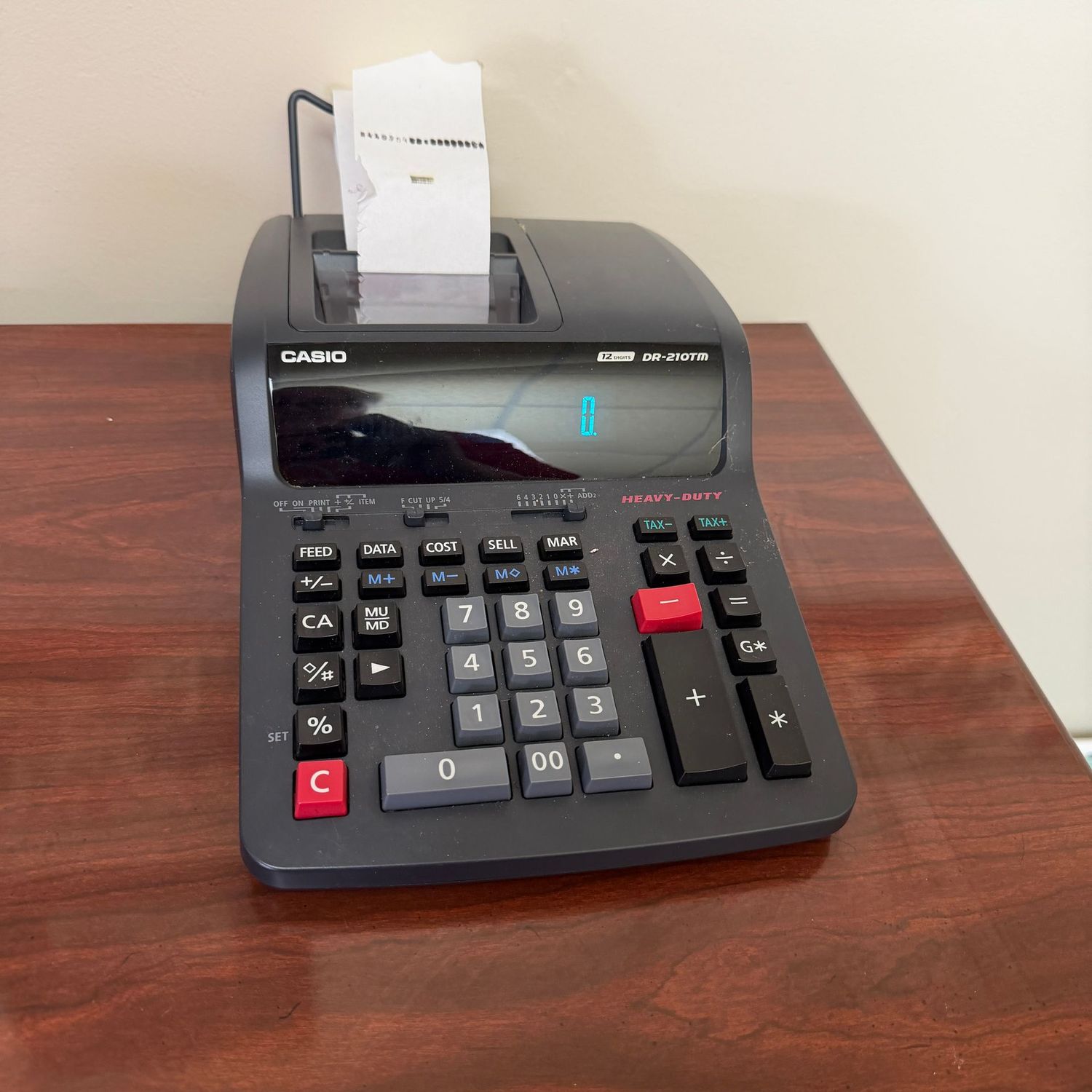 Casio adding machine, works, 14 Casio adding machine, works, 14"L