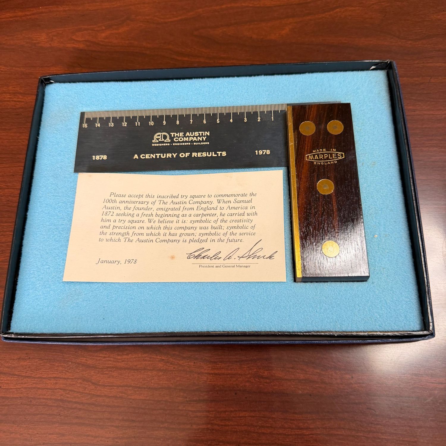 The Austin Company Marples square in box