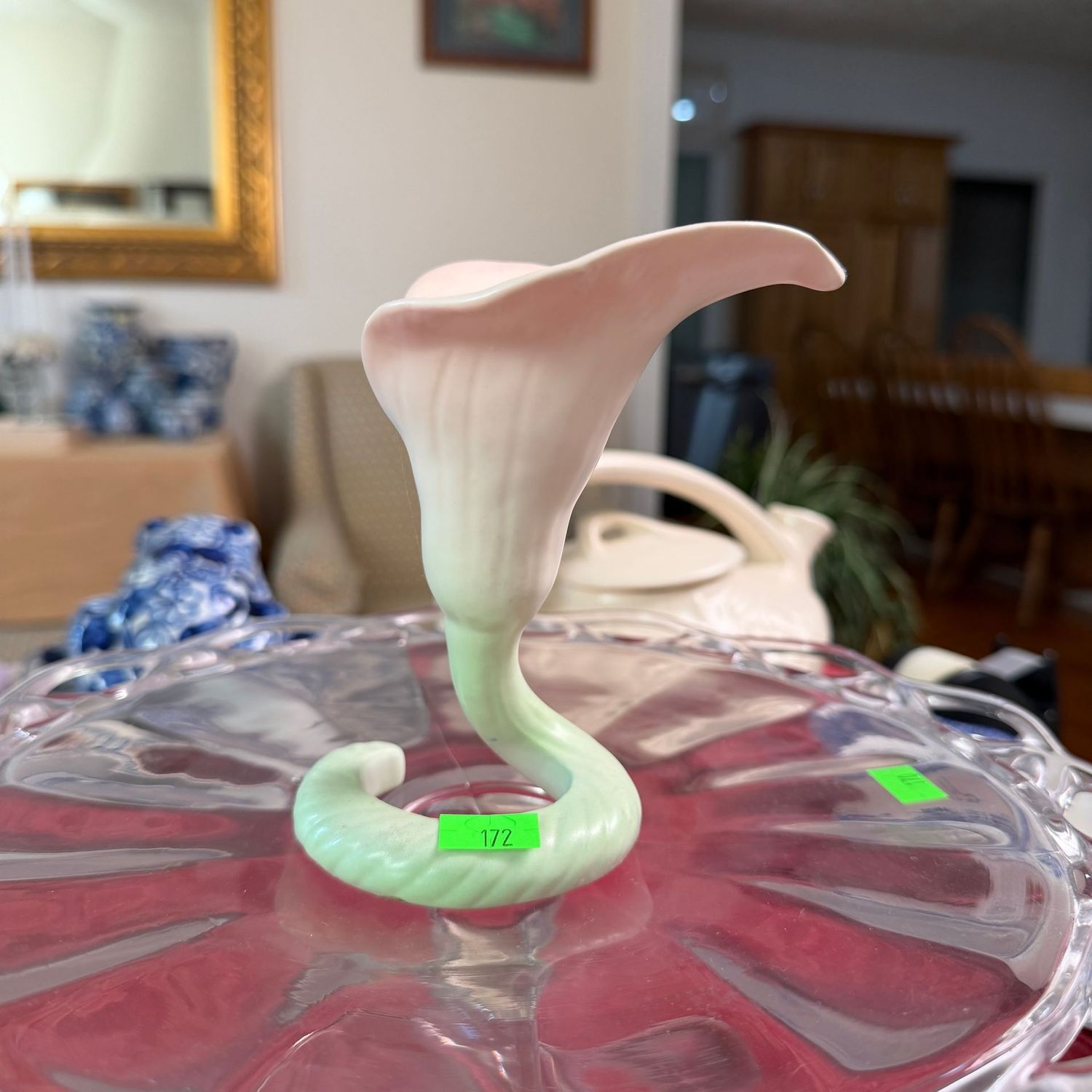 Lot #172, Fitz & Floyd calla lily candle holder, 5"