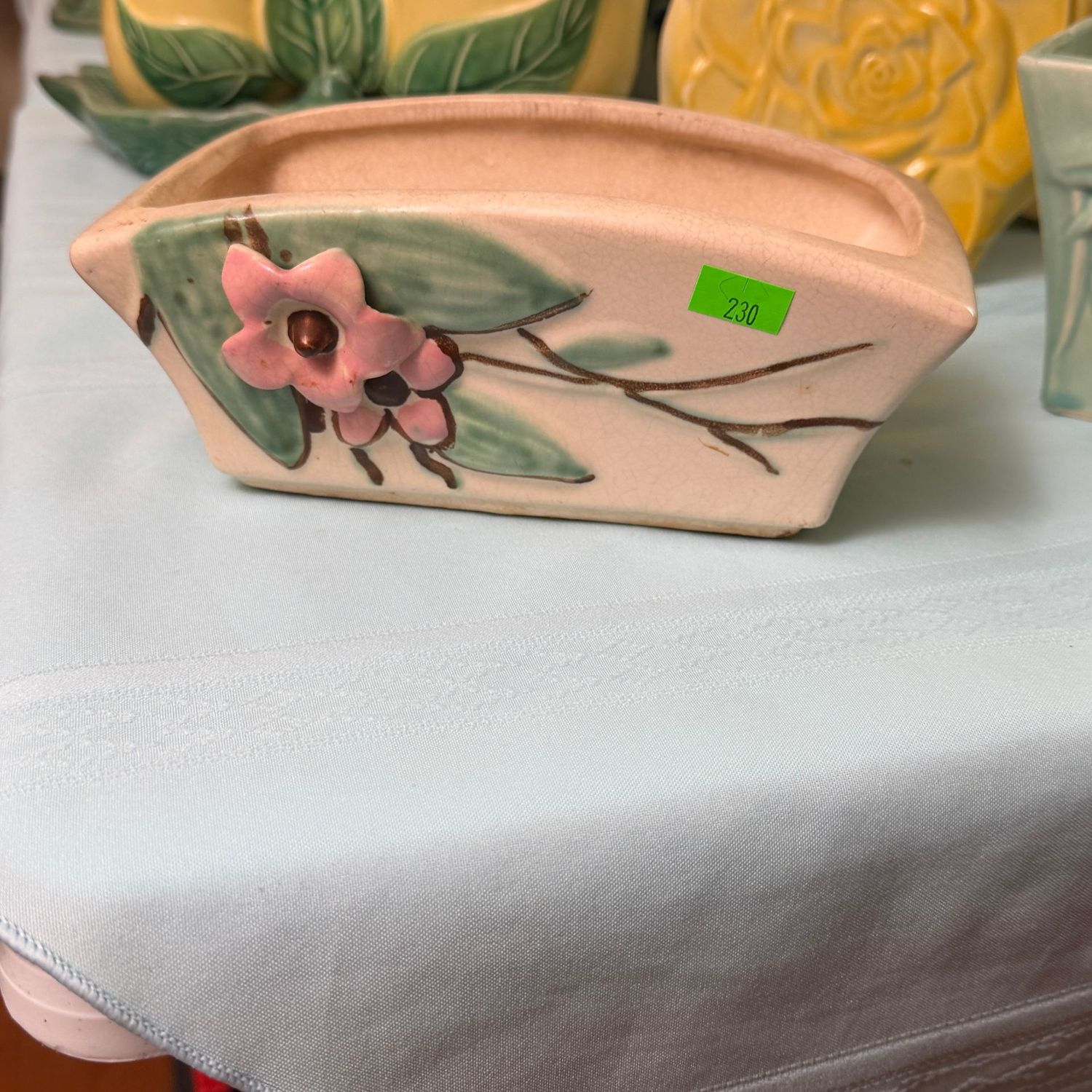Lot #230, McCoy pottery, Blossomtime 8 Lot #230, McCoy pottery, Blossomtime 8"W planter