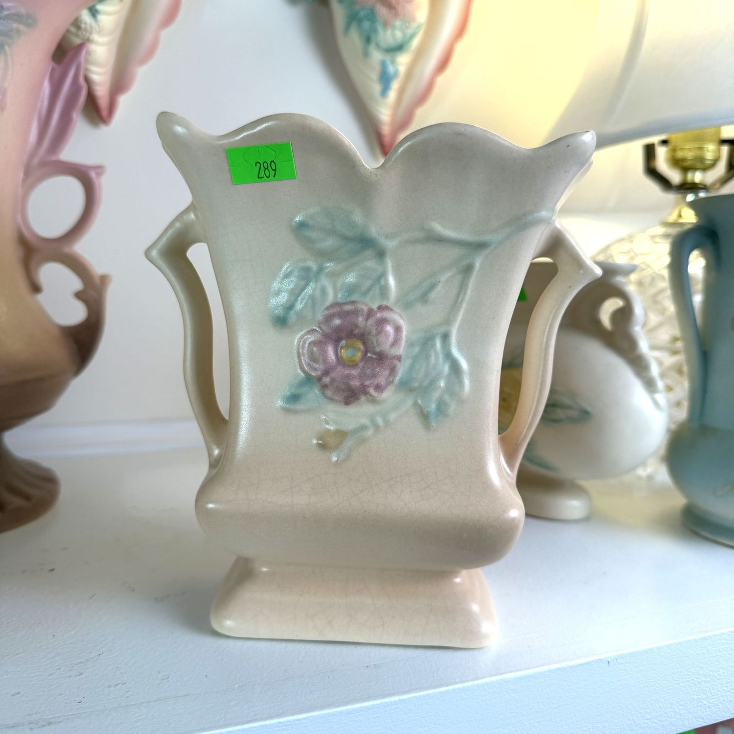 Lot #289, Hull pottery wildflower vase, 6 1/2 Lot #289, Hull pottery wildflower vase, 6 1/2"