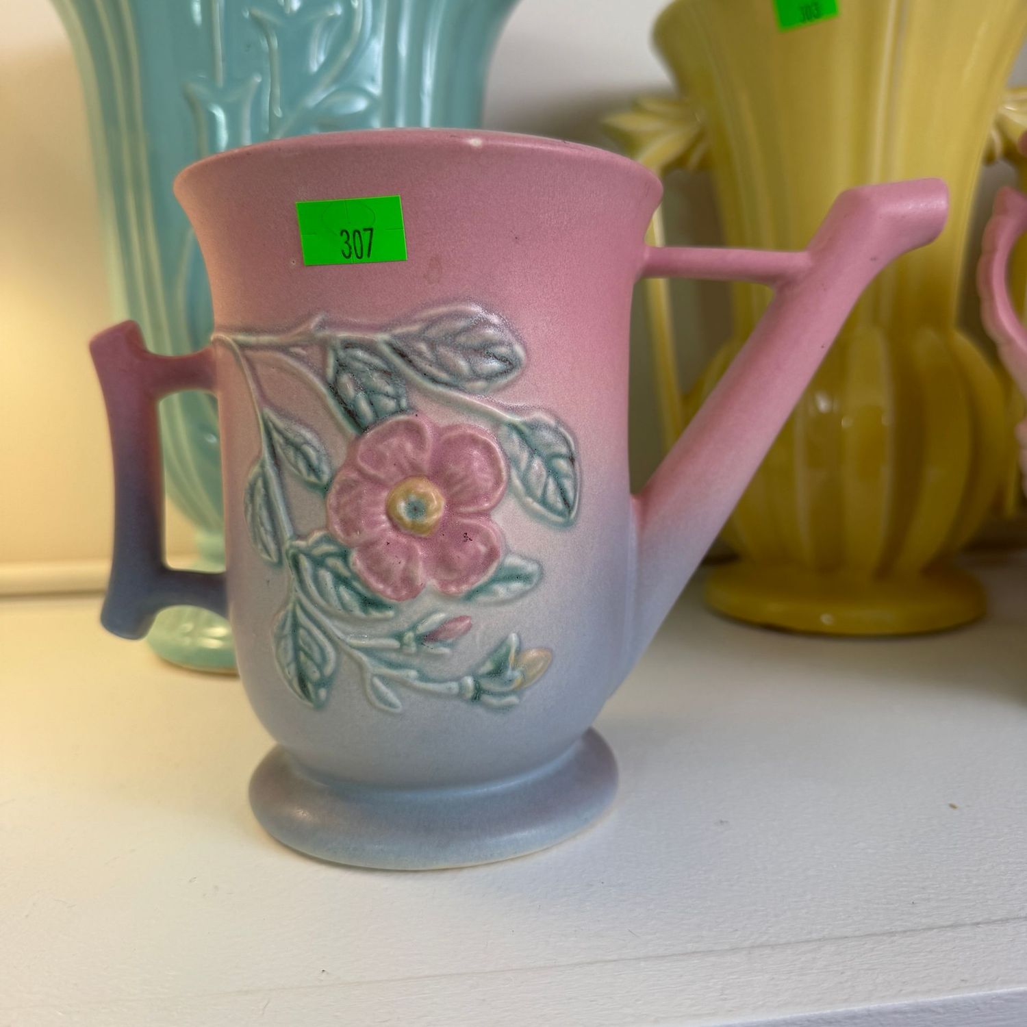 Lot #307, Hull pottery watering can, 6 1/2 Lot #307, Hull pottery watering can, 6 1/2"