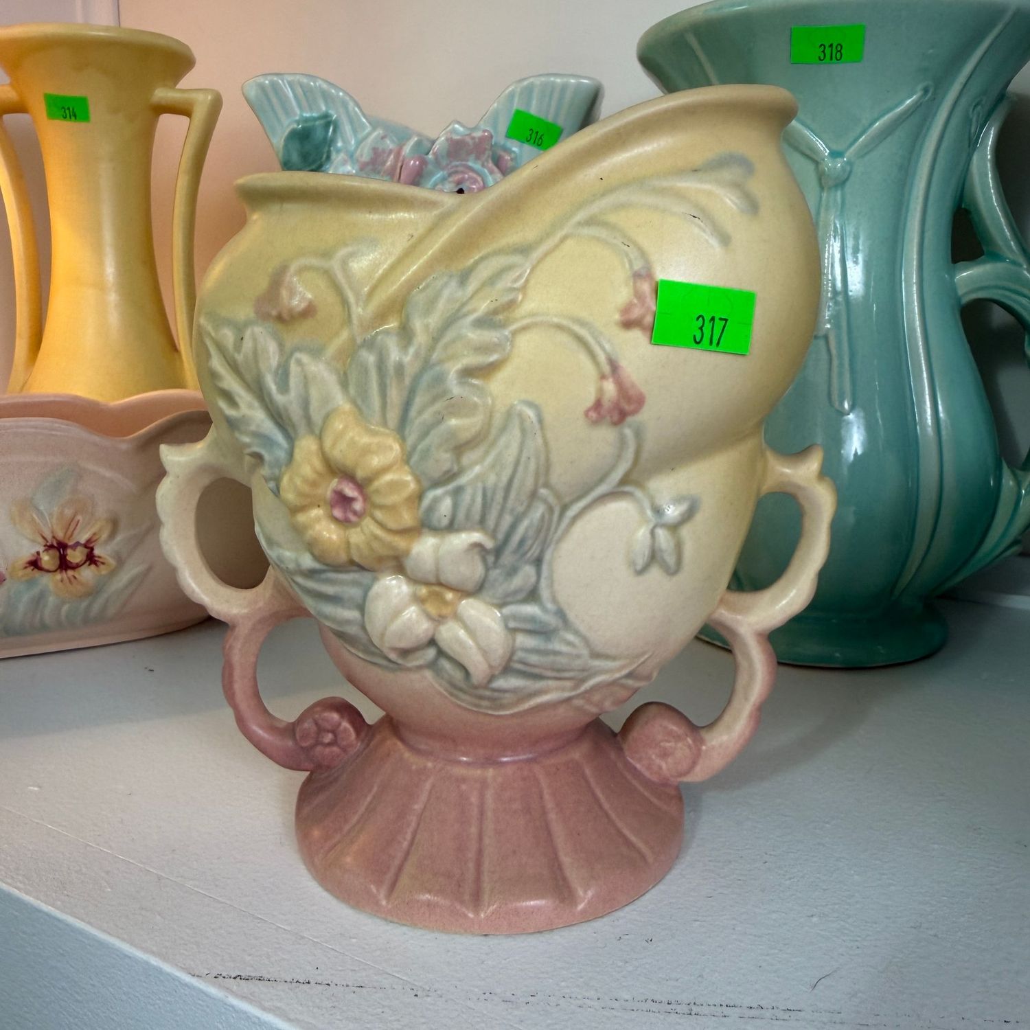 Lot #317, Hull pottery wildflower vase, 6 1/2"