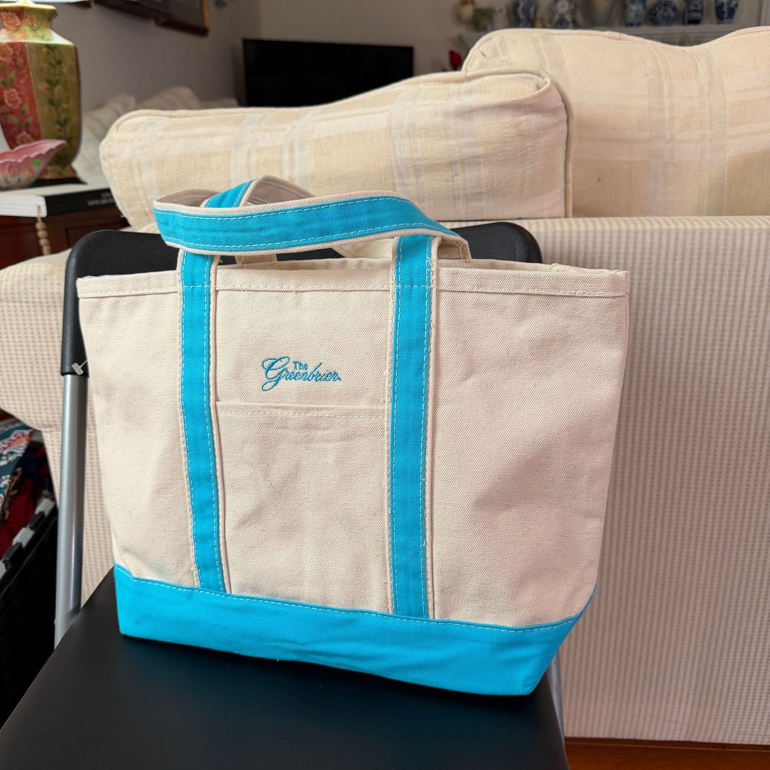 The Greenbrier canvas tote bag, 13"W