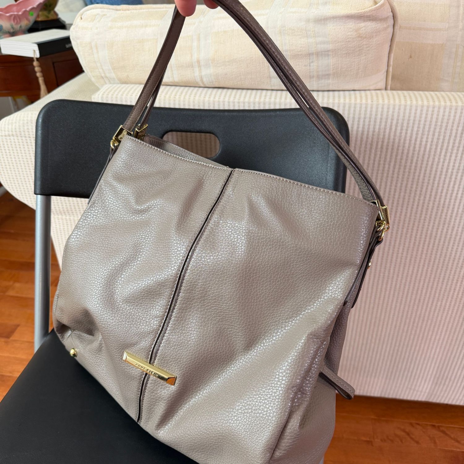 Ann Klein tan purse, 12 Ann Klein tan purse, 12"W