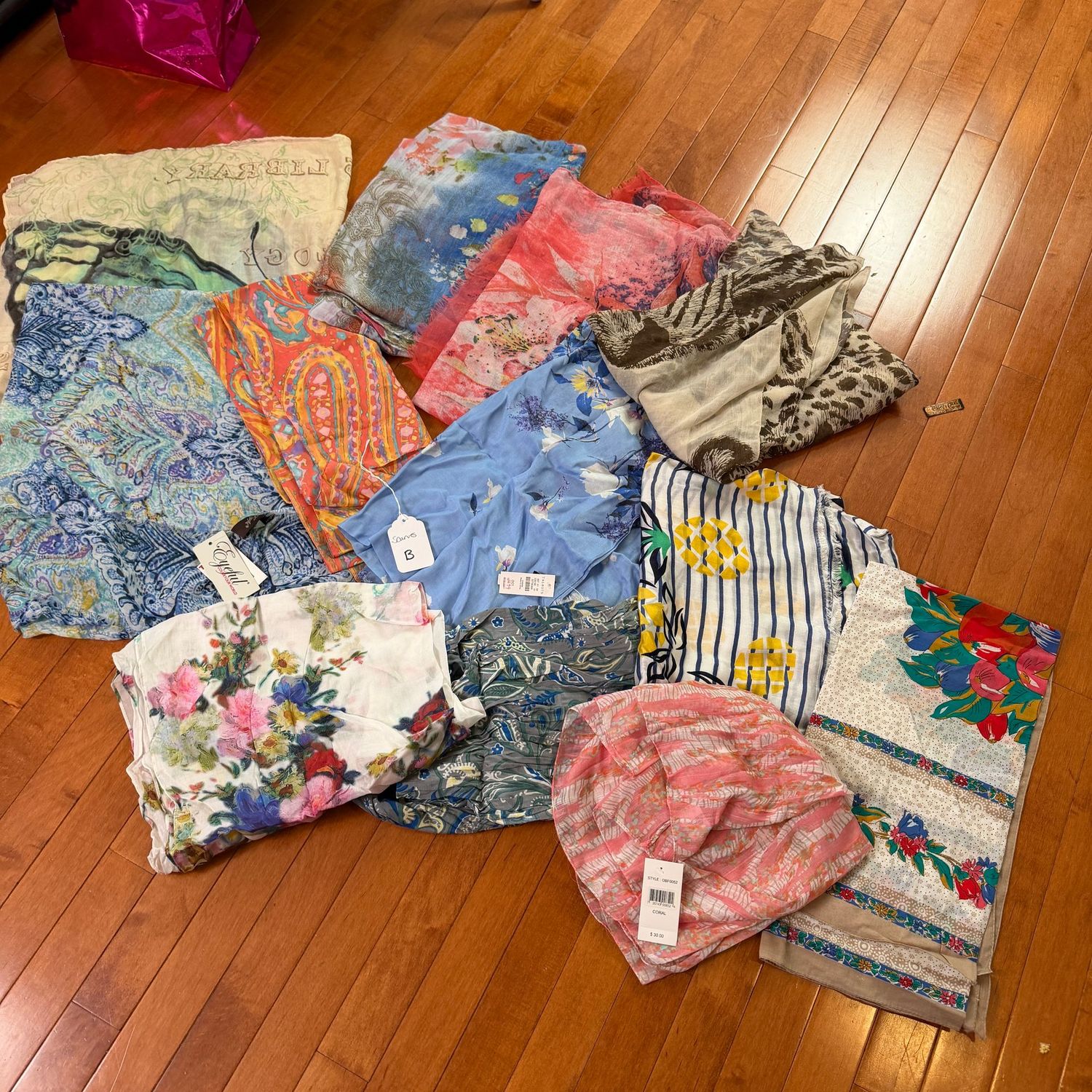 Bag of scarves B - lightweight floral