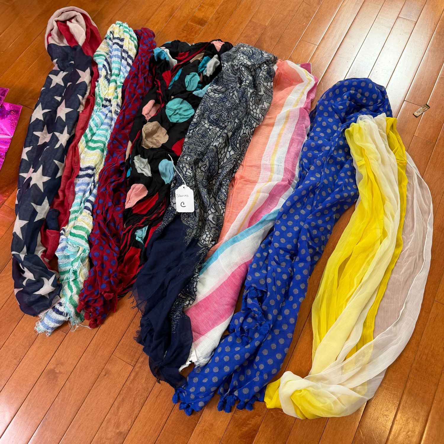 Bag of scarves C - long, lightweight