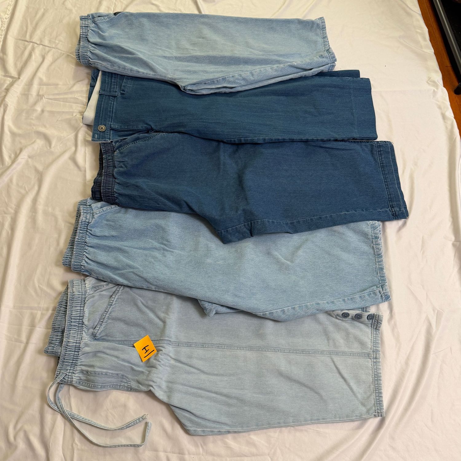 Pants Lot I, 5 pair, capri size 14, L, & 14 short