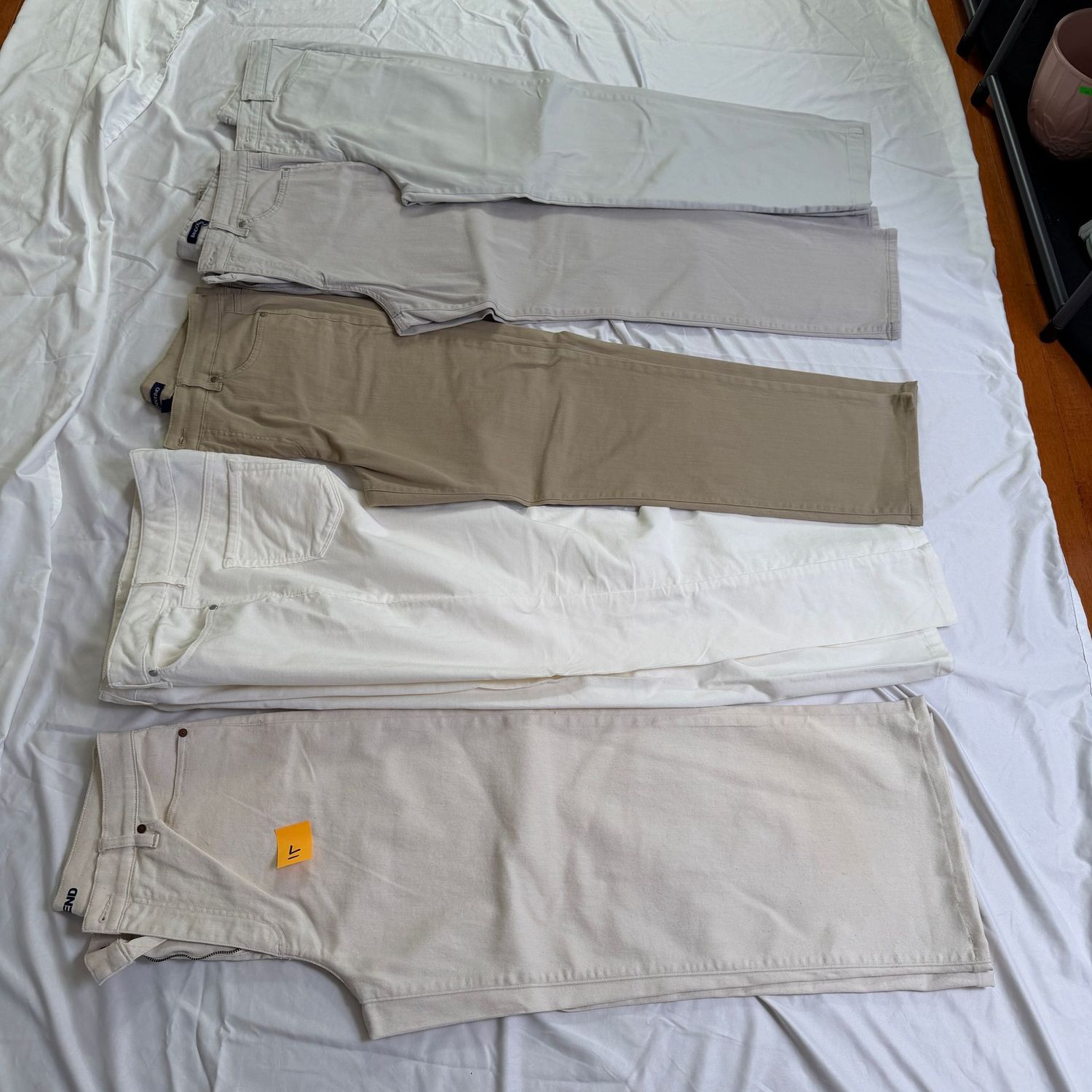 Pants Lot L, 5 pairs, full-length, size 14, & 14 short (Lands' End, Bandolino)