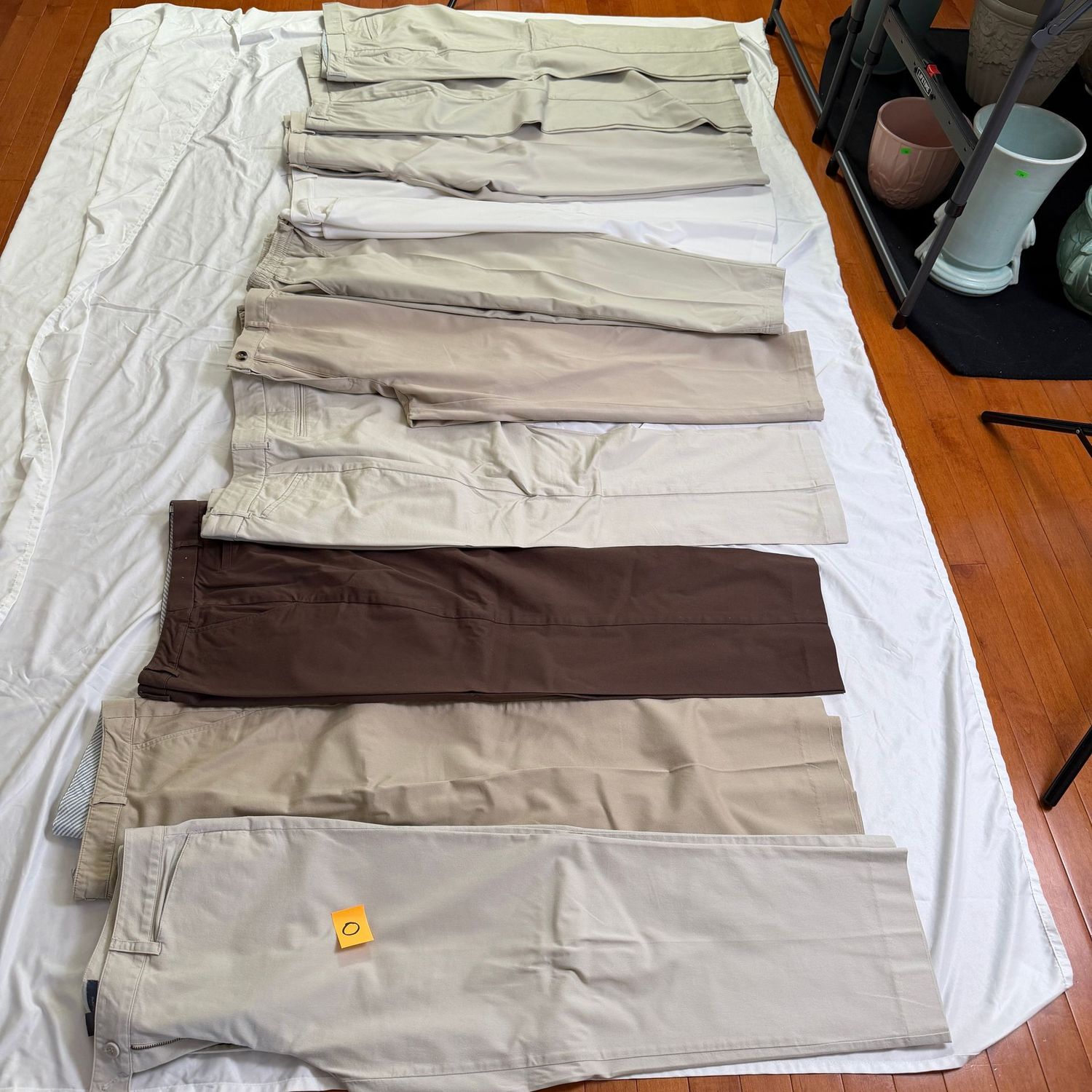 Pants Lot O, 10 pairs, full-length & capri size 14, & 14 short