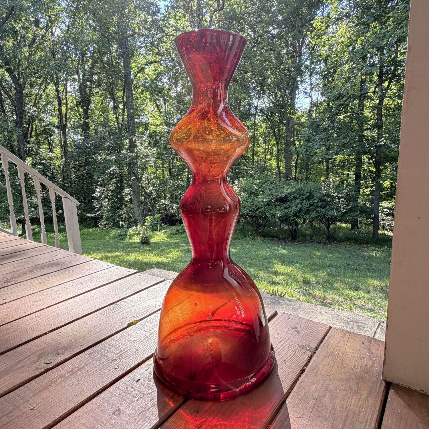 Blenko chess piece vase, Wayne Husted, overall nice condition, needs some minor cleaning, 24 Blenko chess piece vase, Wayne Husted, overall nice condition, needs some minor cleaning, 24"H